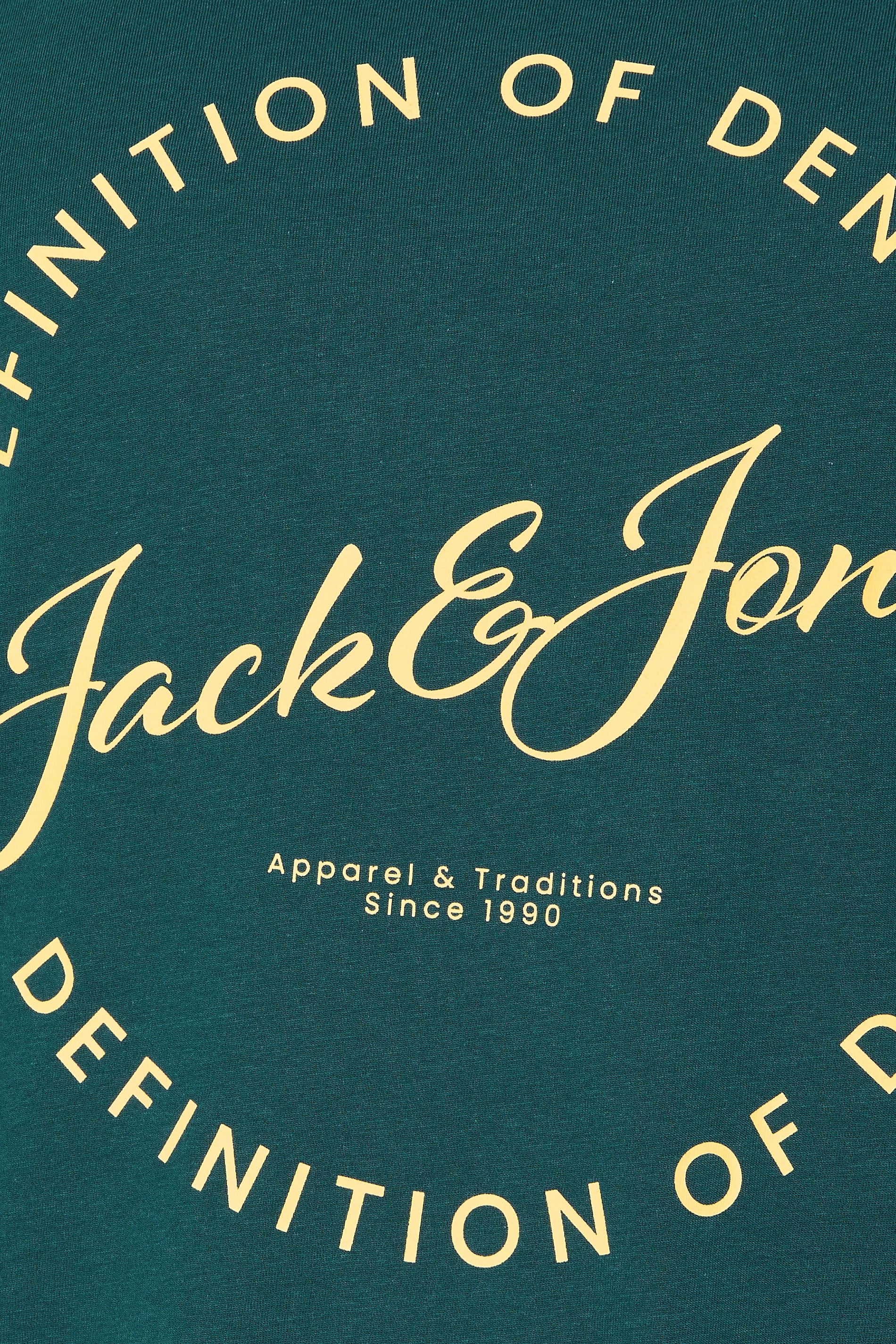 JACK & JONES Big & Tall 5 PACK Blue/Navy Blue/Green/Off-White/Black T-Shirts | BadRhino 11