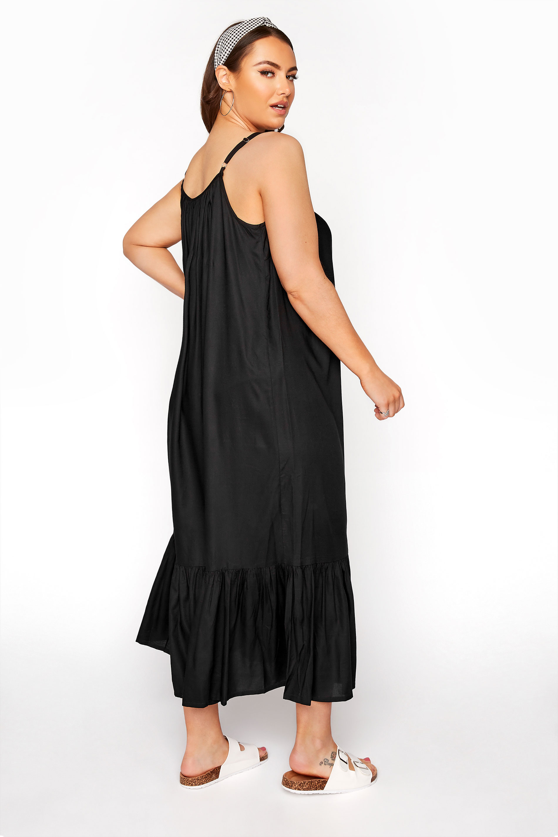 Black Strappy Beach Dress | Yours Clothing