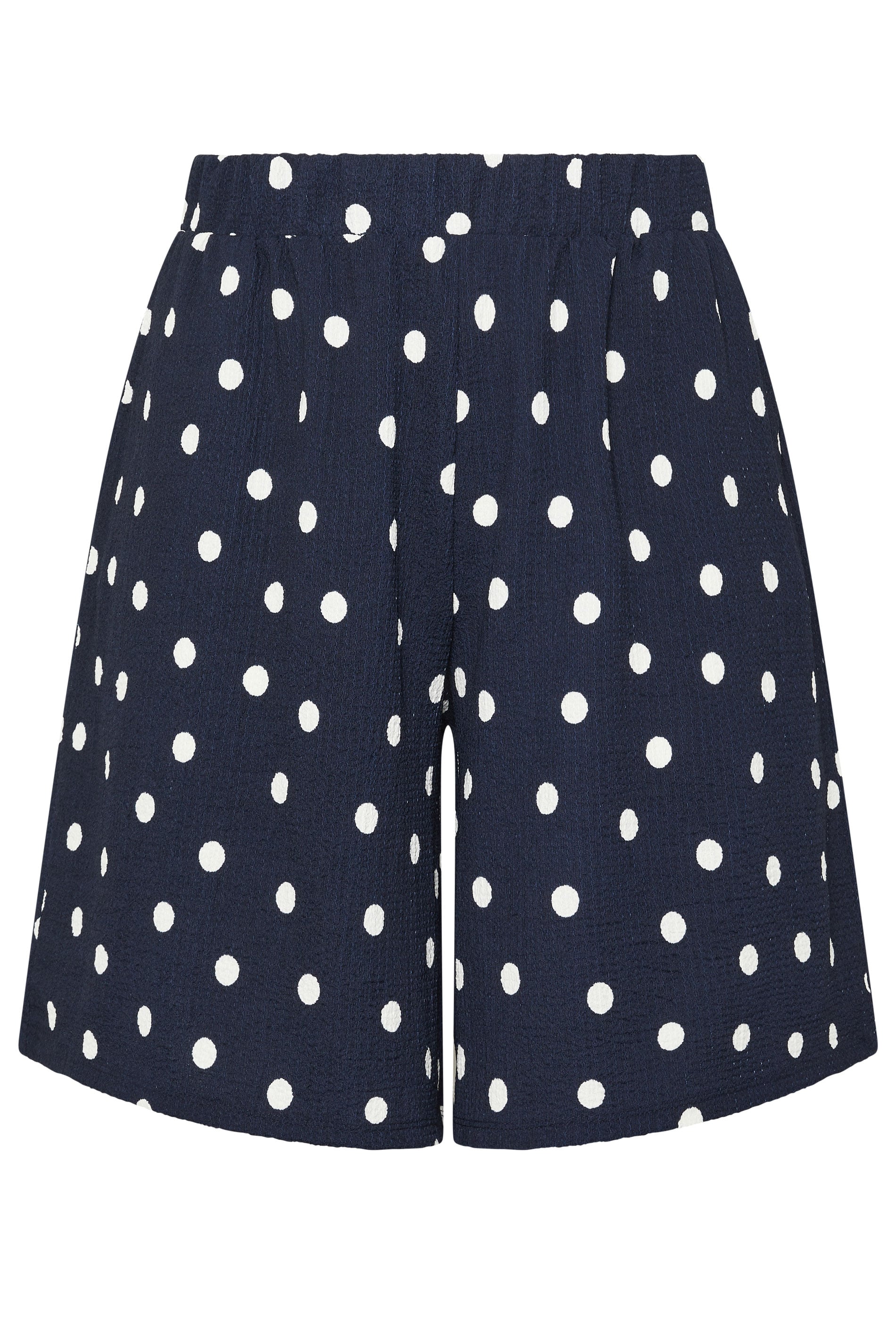 YOURS Plus Size Navy Blue Polka Dot Shorts | Yours Clothing 5