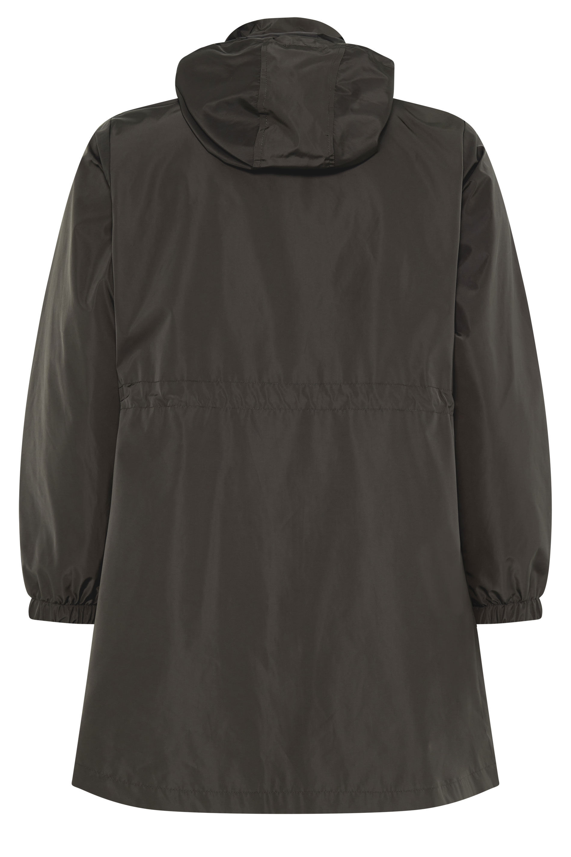 EVANS Plus Size Chocolate Brown Lightweight Rain Jacket | Evans 2