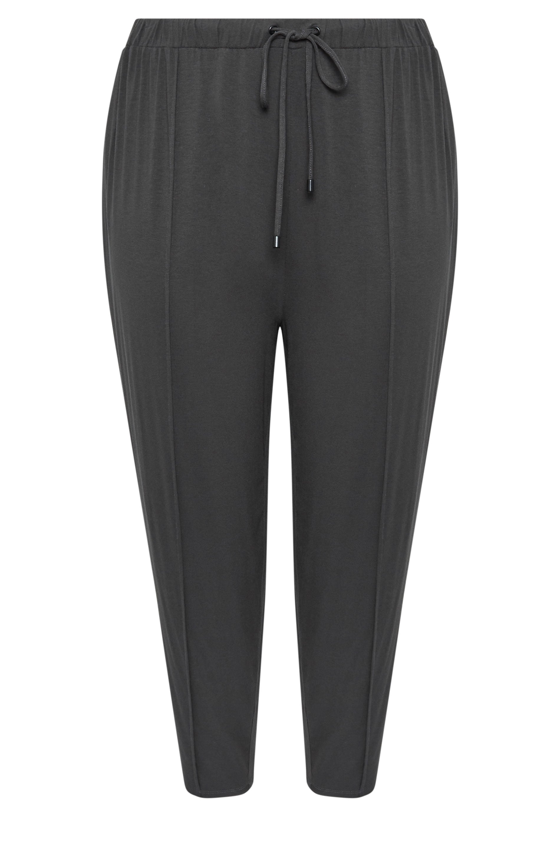 YOURS Plus Size Grey Wide Leg Seam Joggers | Yours Clothing 5