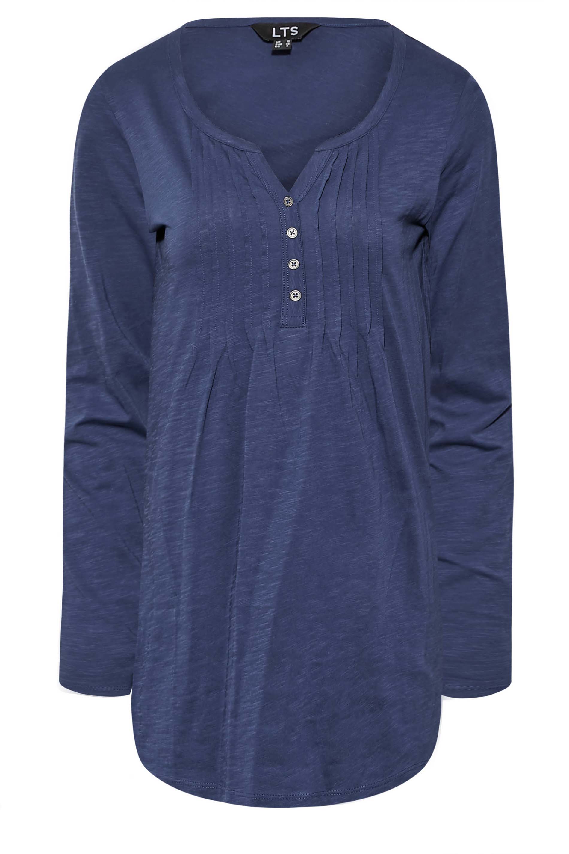 Tall Women's LTS MADE FOR GOOD Blue Henley Top | Long Tall Sally