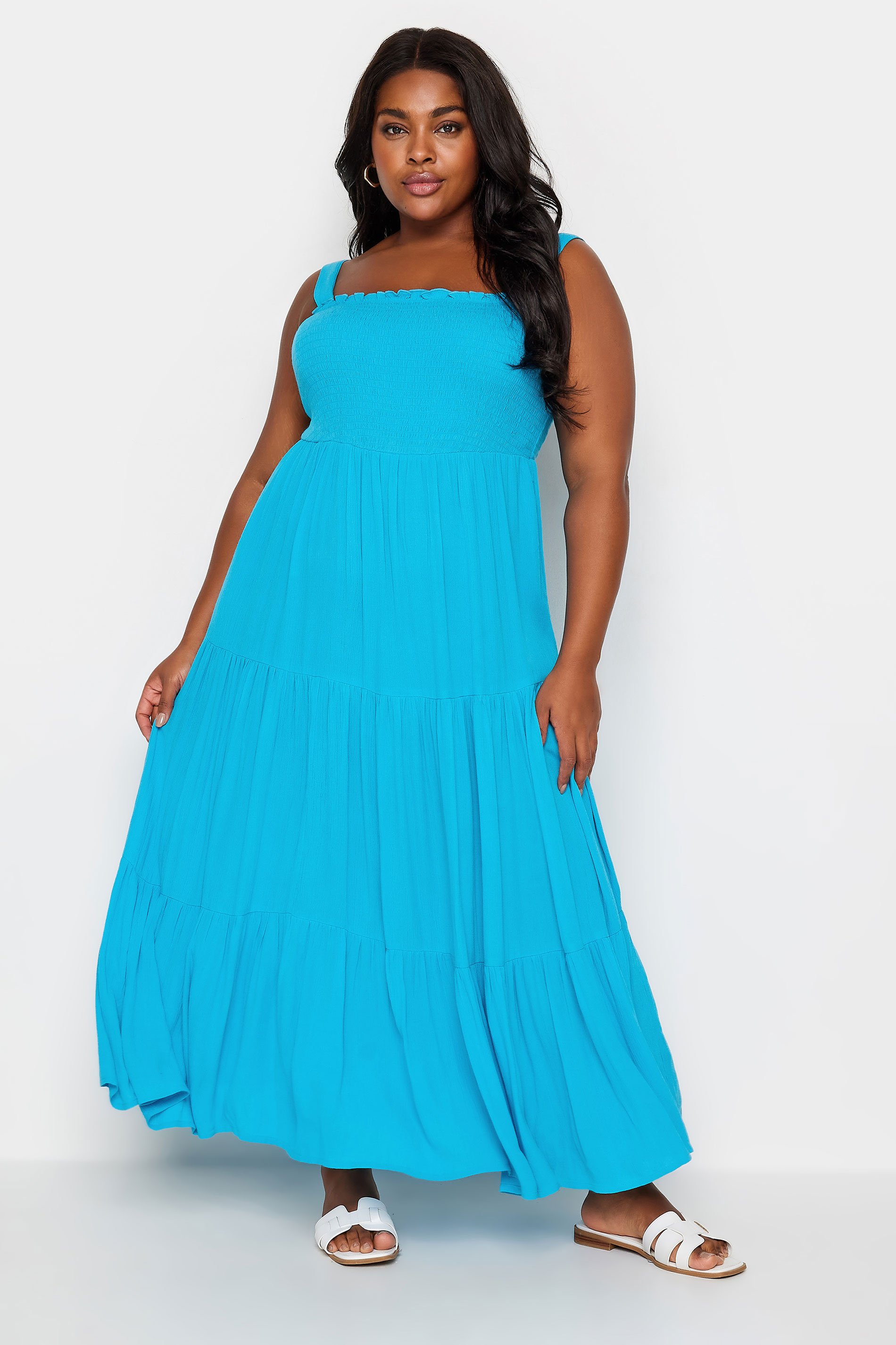 Aqua blue maxi dress hotsell