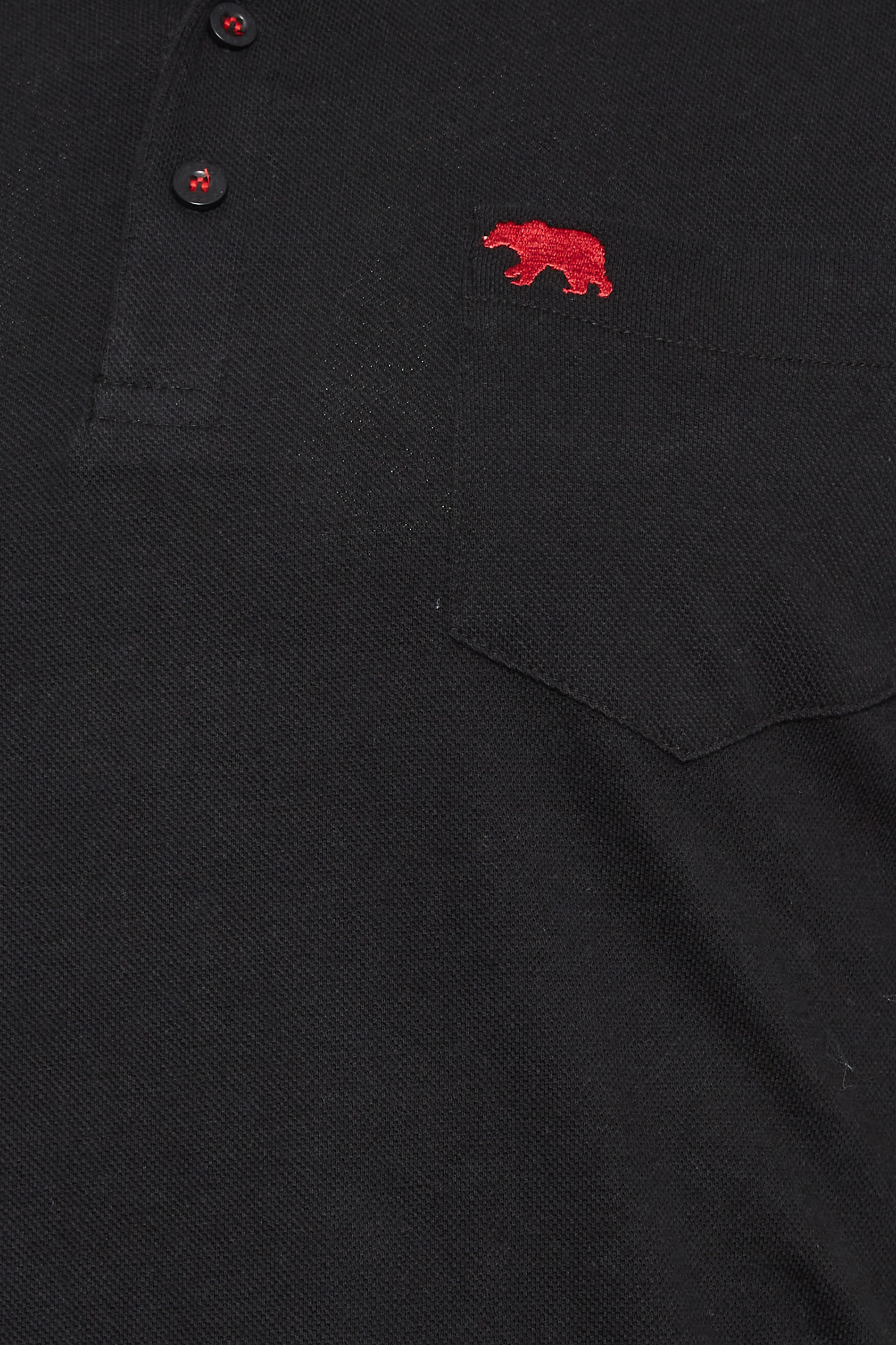 D555 Big & Tall Black Logo Polo Shirt | BadRhino  2