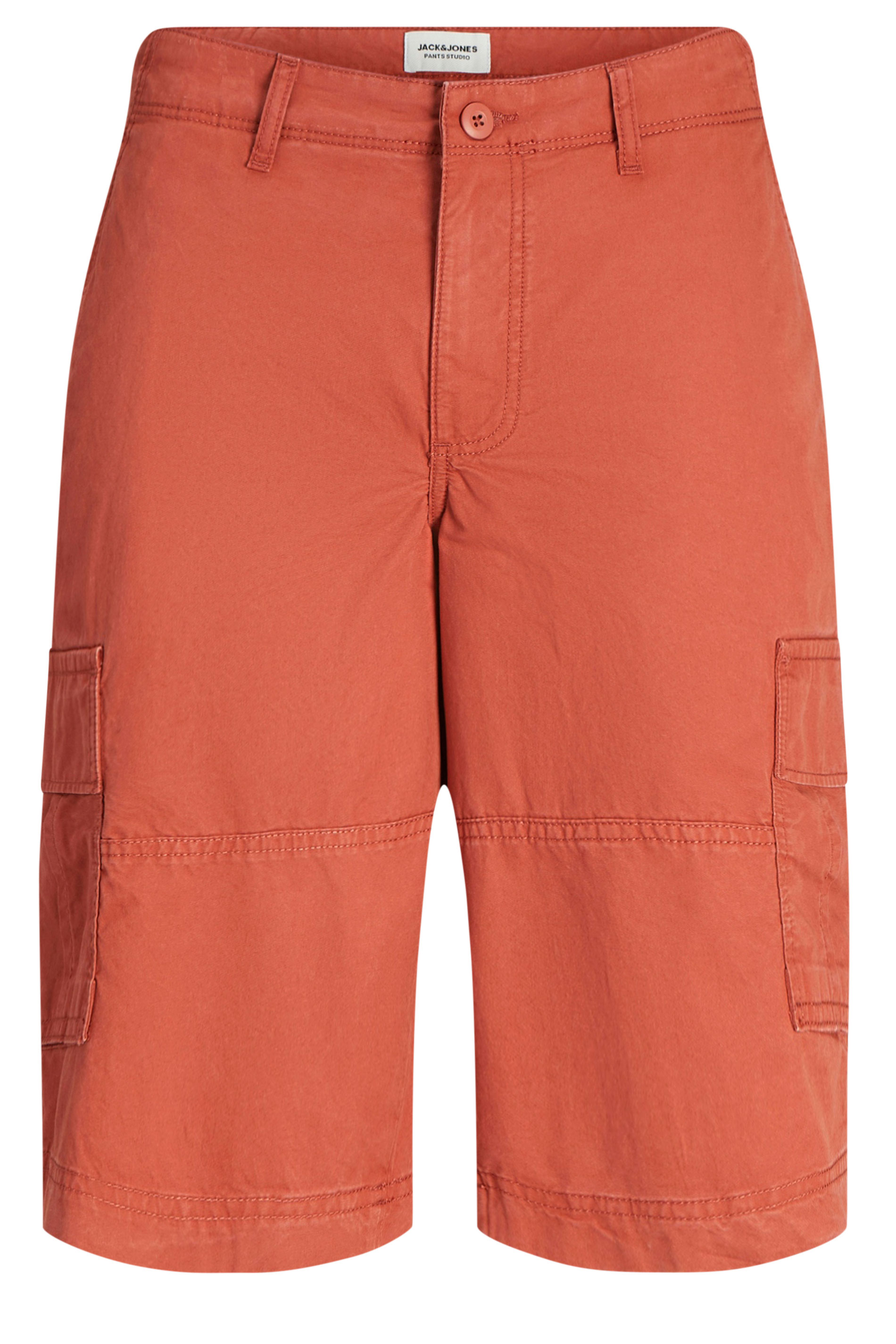 JACK & JONES Big & Tall Orange Cargo Shorts | BadRhino 3
