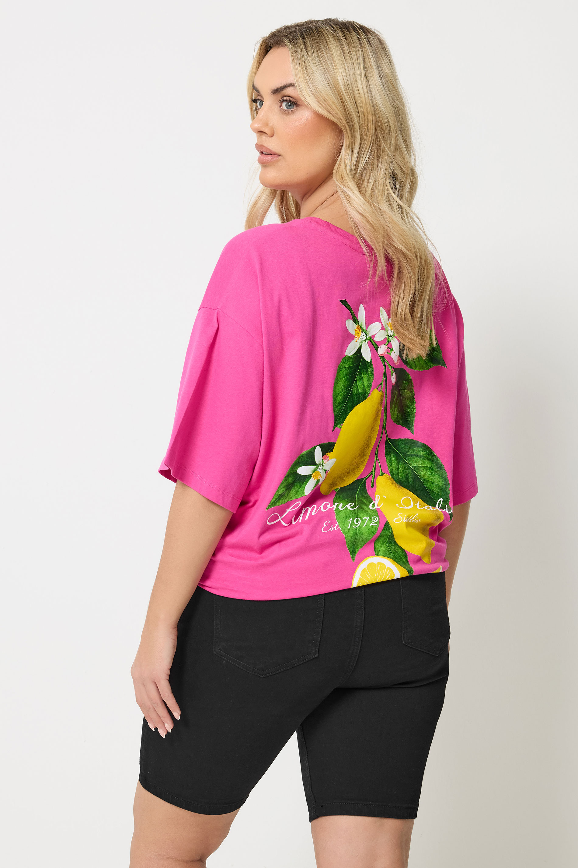 YOURS Plus Size Black Pull On Stretch Denim Cycling Shorts | Yours Clothing 2