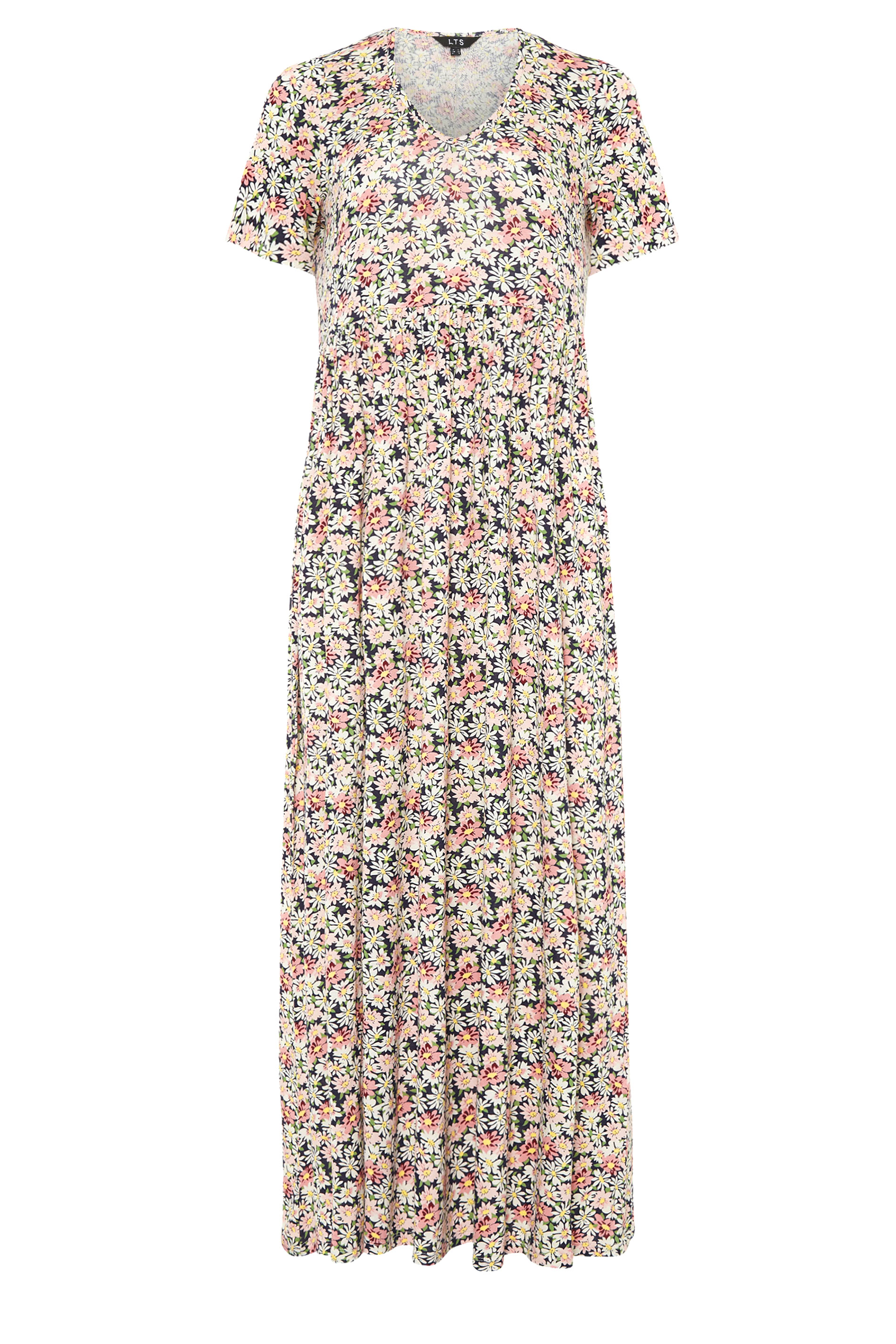 LTS White Daisy Print Midi Dress | Long Tall Sally