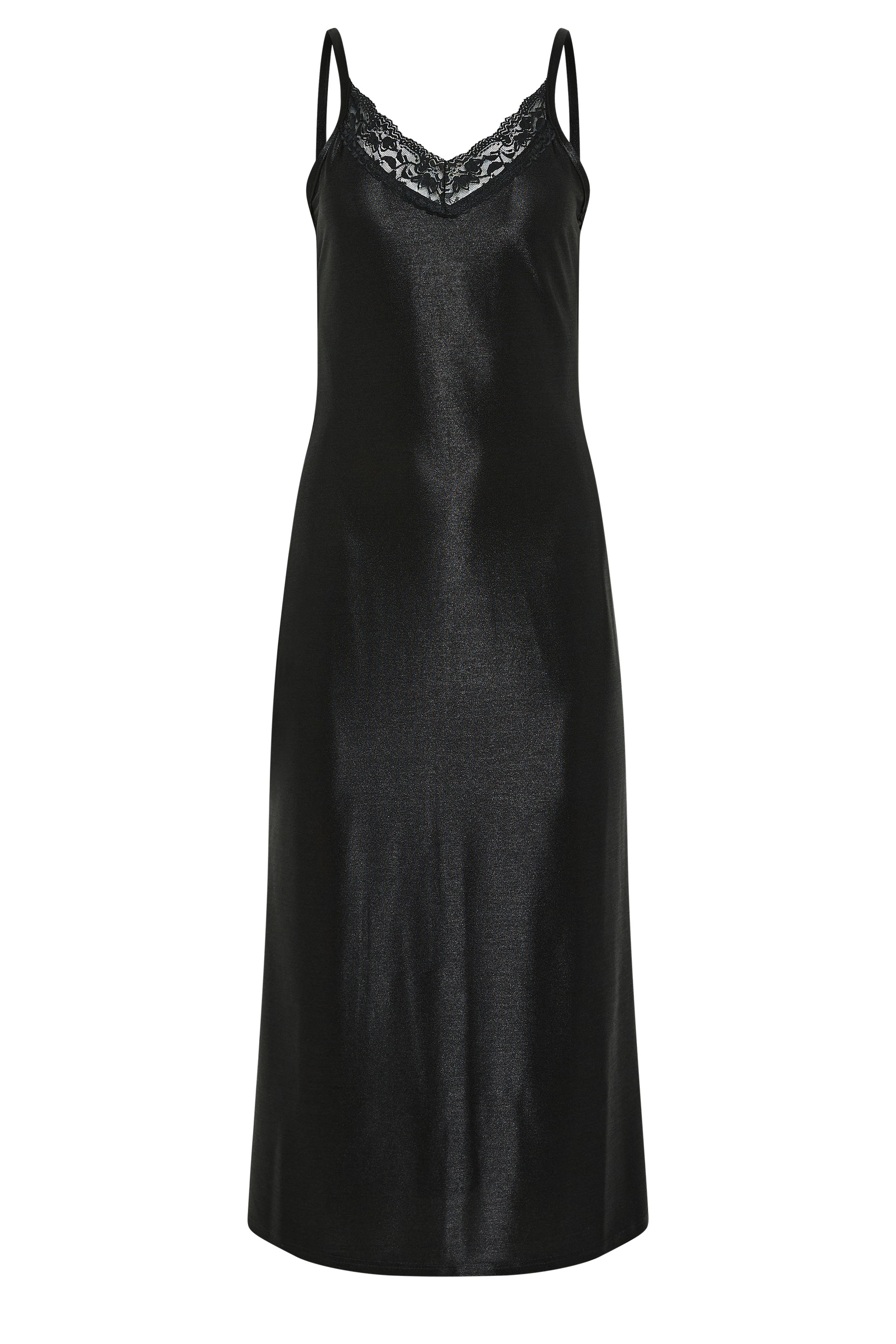 PixieGirl Petite Women's Black Lace Trim Maxi Dress | PixieGirl 6