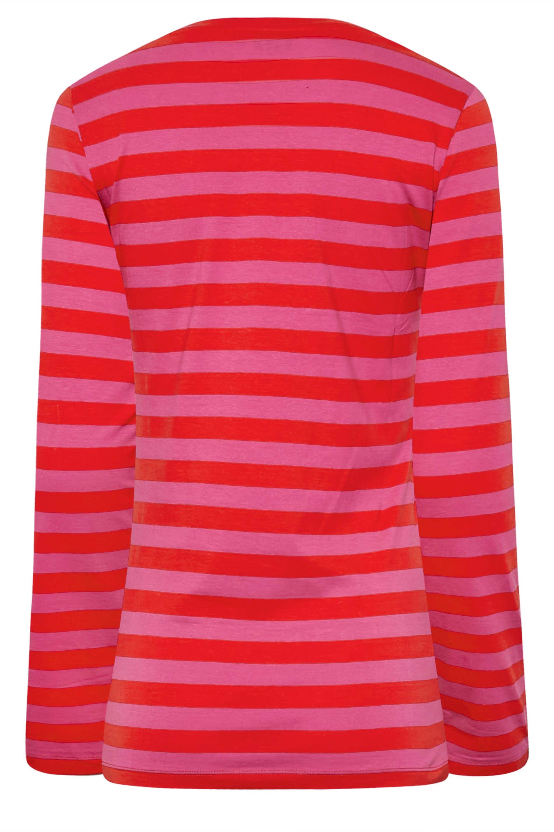 LTS Tall Women's Red & Pink Stripe Long Sleeve T-Shirt | Long Tall Sally