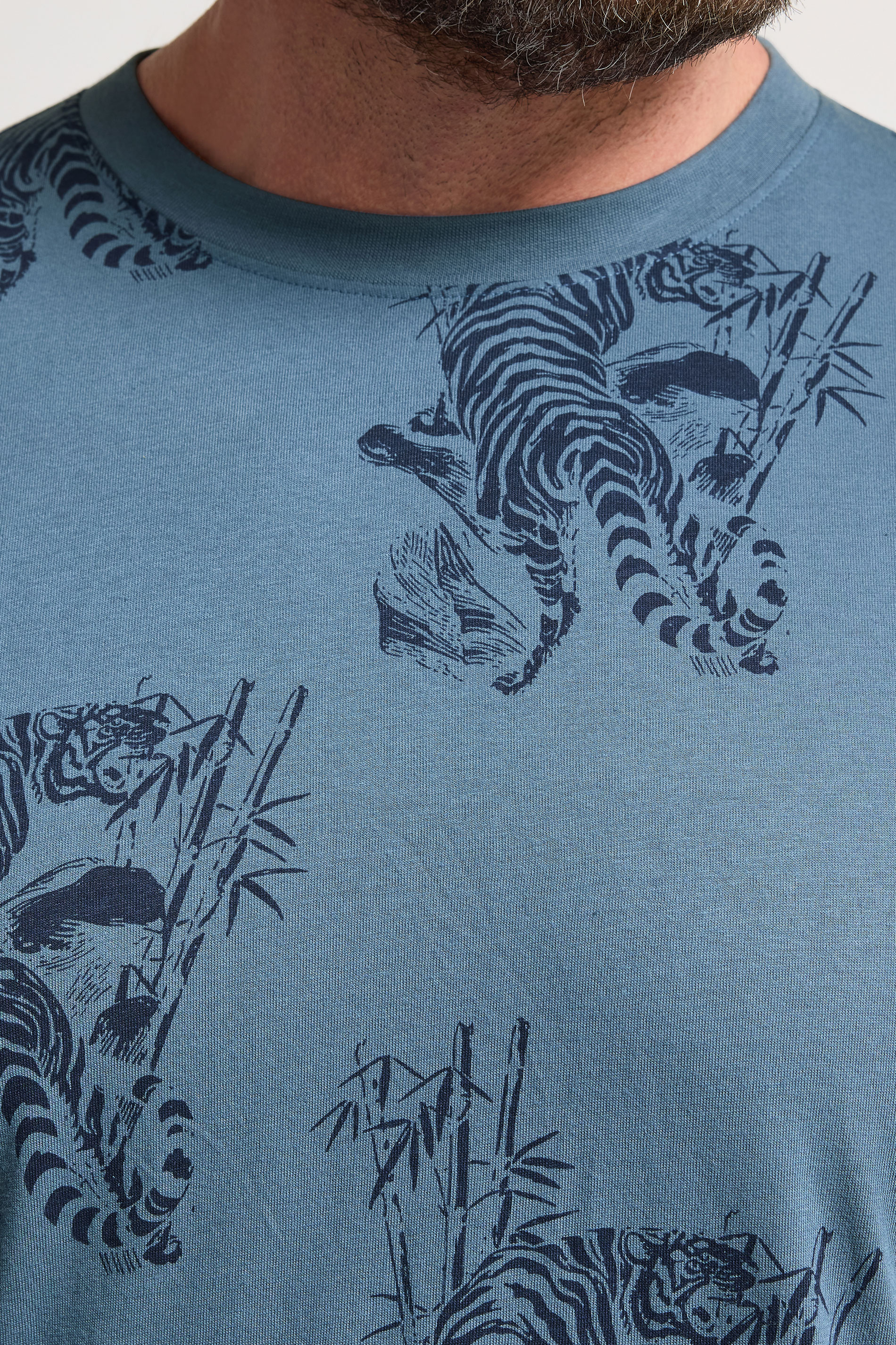 BadRhino Big & Tall Light Blue Tiger Graphic T-Shirt | BadRhino 5