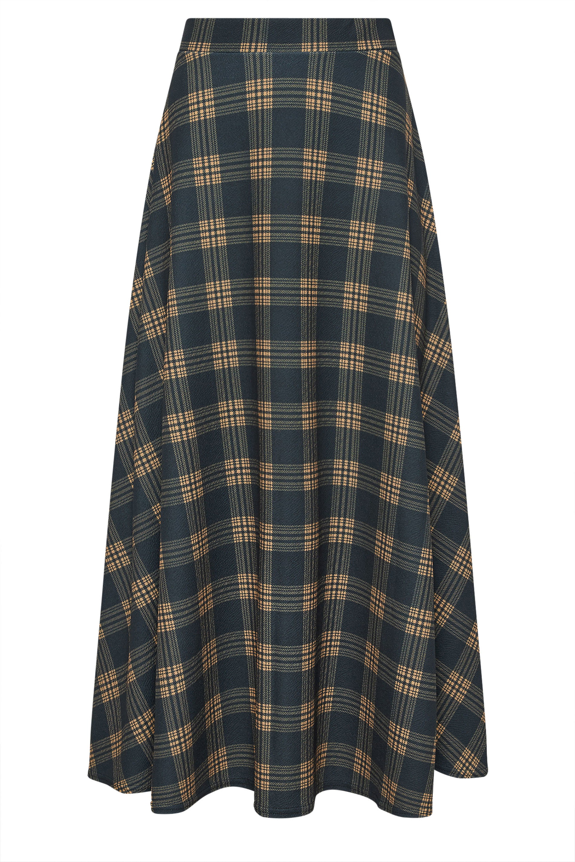 PixieGirl Petite Women's Dark Blue Check Maxi Skirt | PixieGirl 5