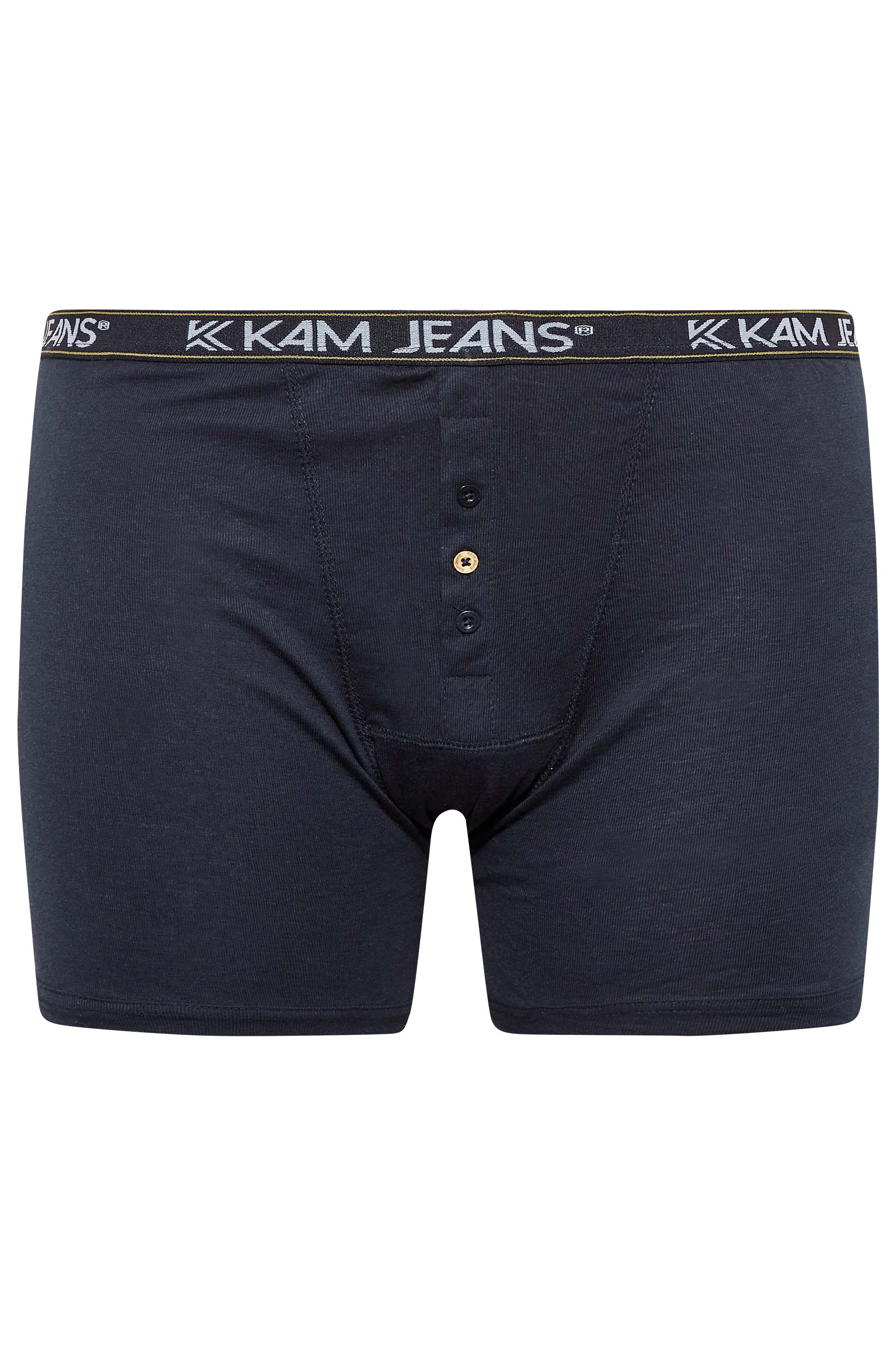 KAM 3 PACK Navy Blue & Grey Assorted Boxers | BadRhino 5