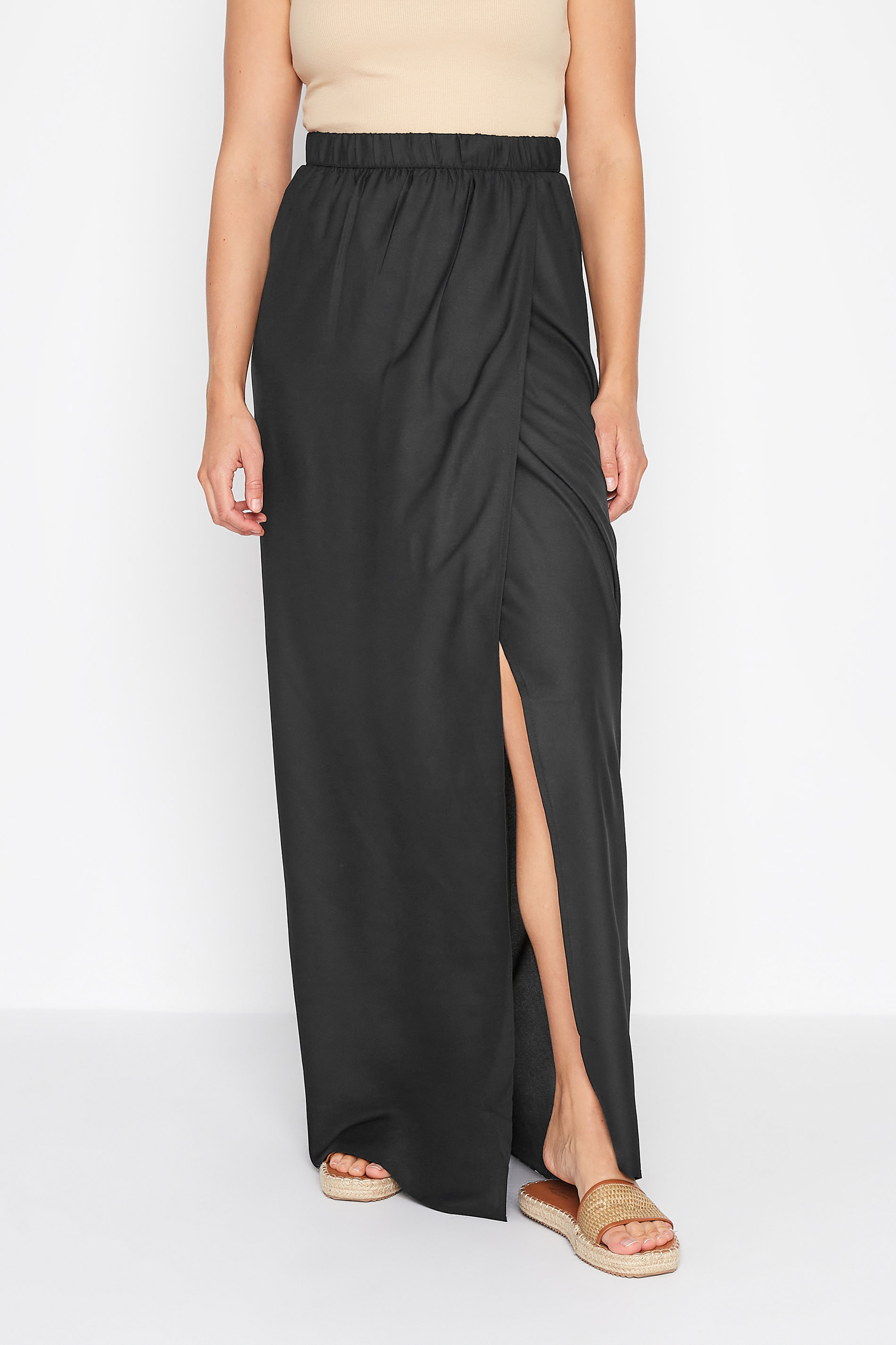 LTS Tall Women's Black Wrap Beach Skirt | Long Tall Sally 1