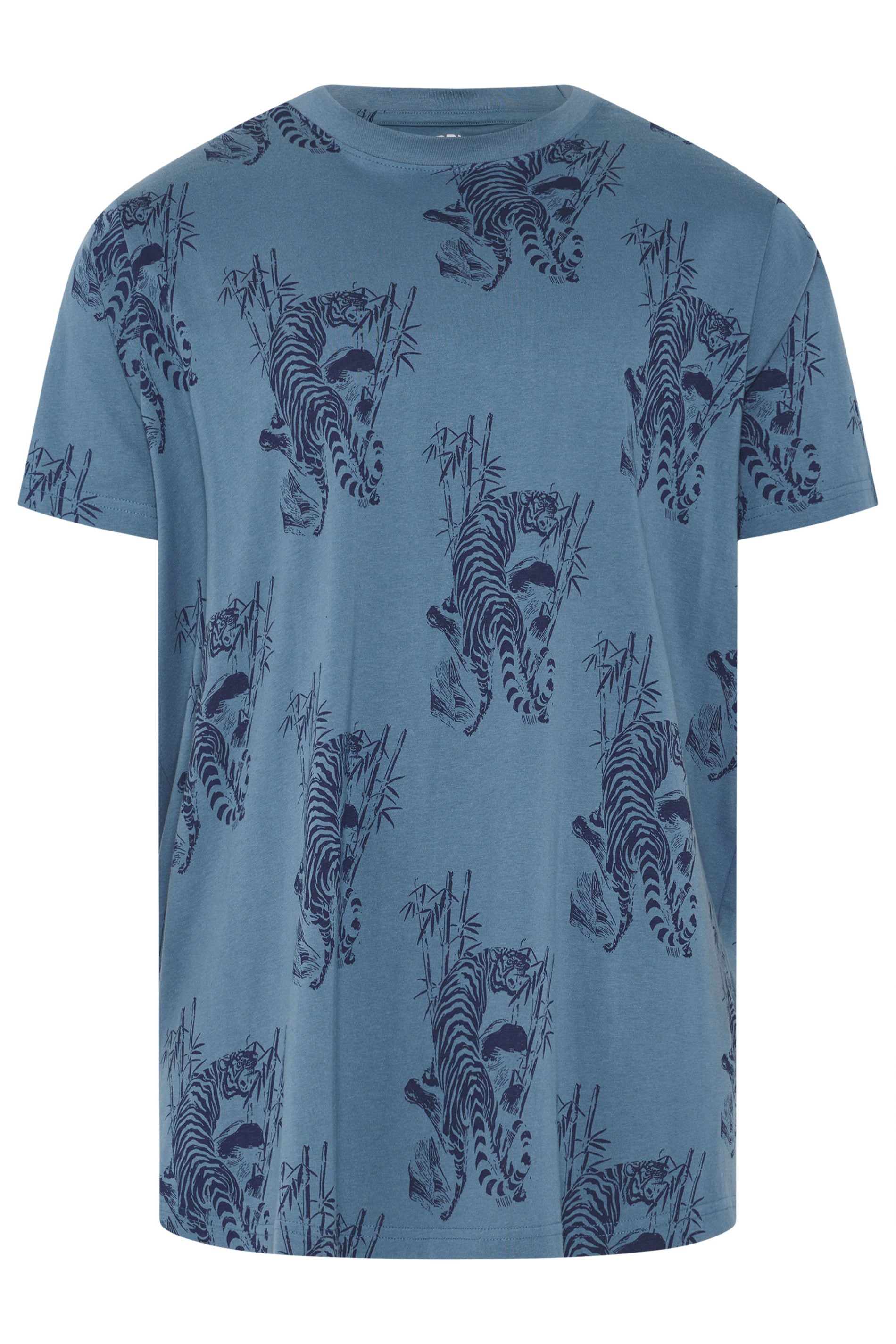 BadRhino Big & Tall Light Blue Tiger Graphic T-Shirt | BadRhino 6