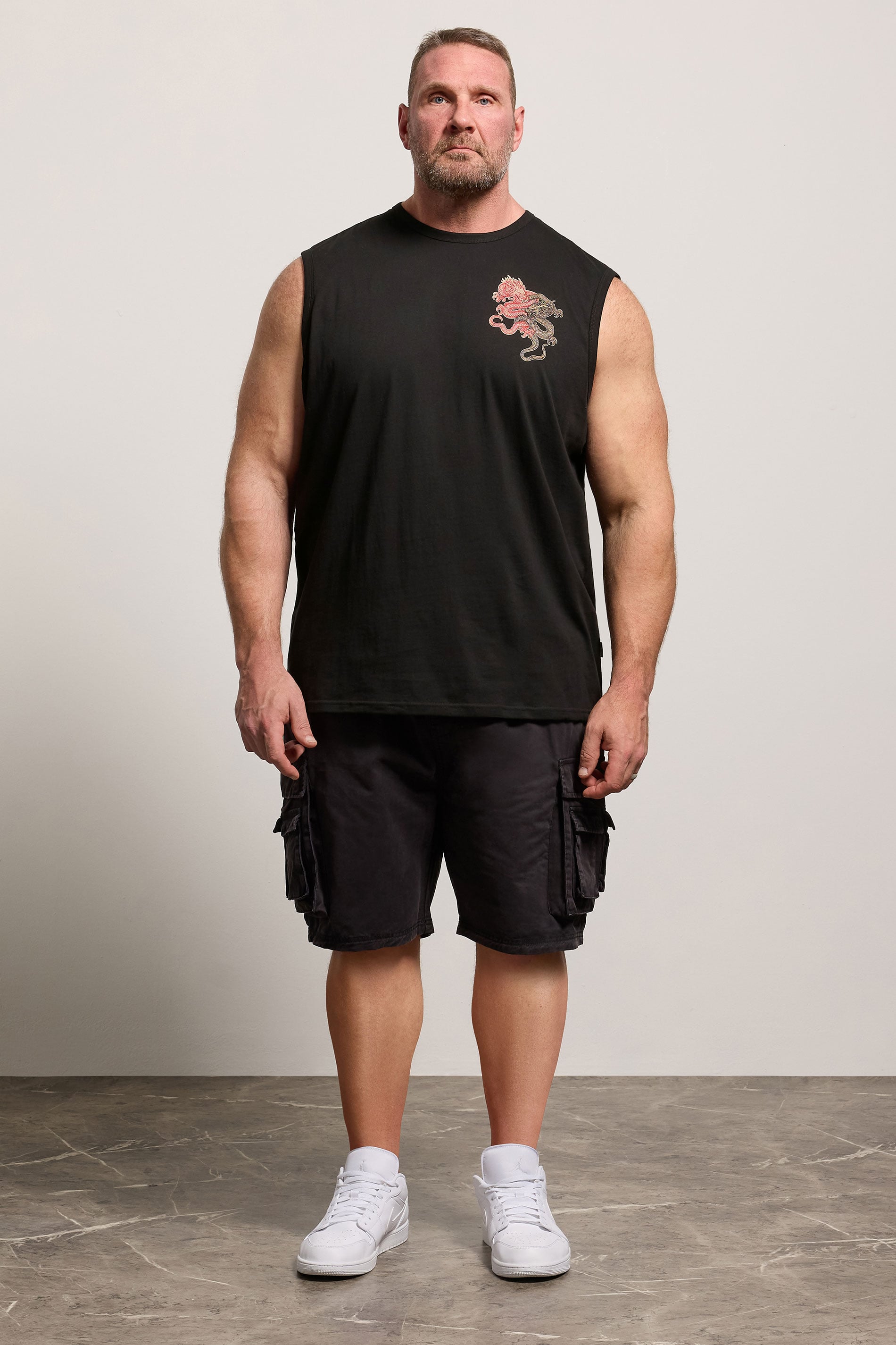 BadRhino Big & Tall Black Dragon Graphic Vest | BadRhino 2