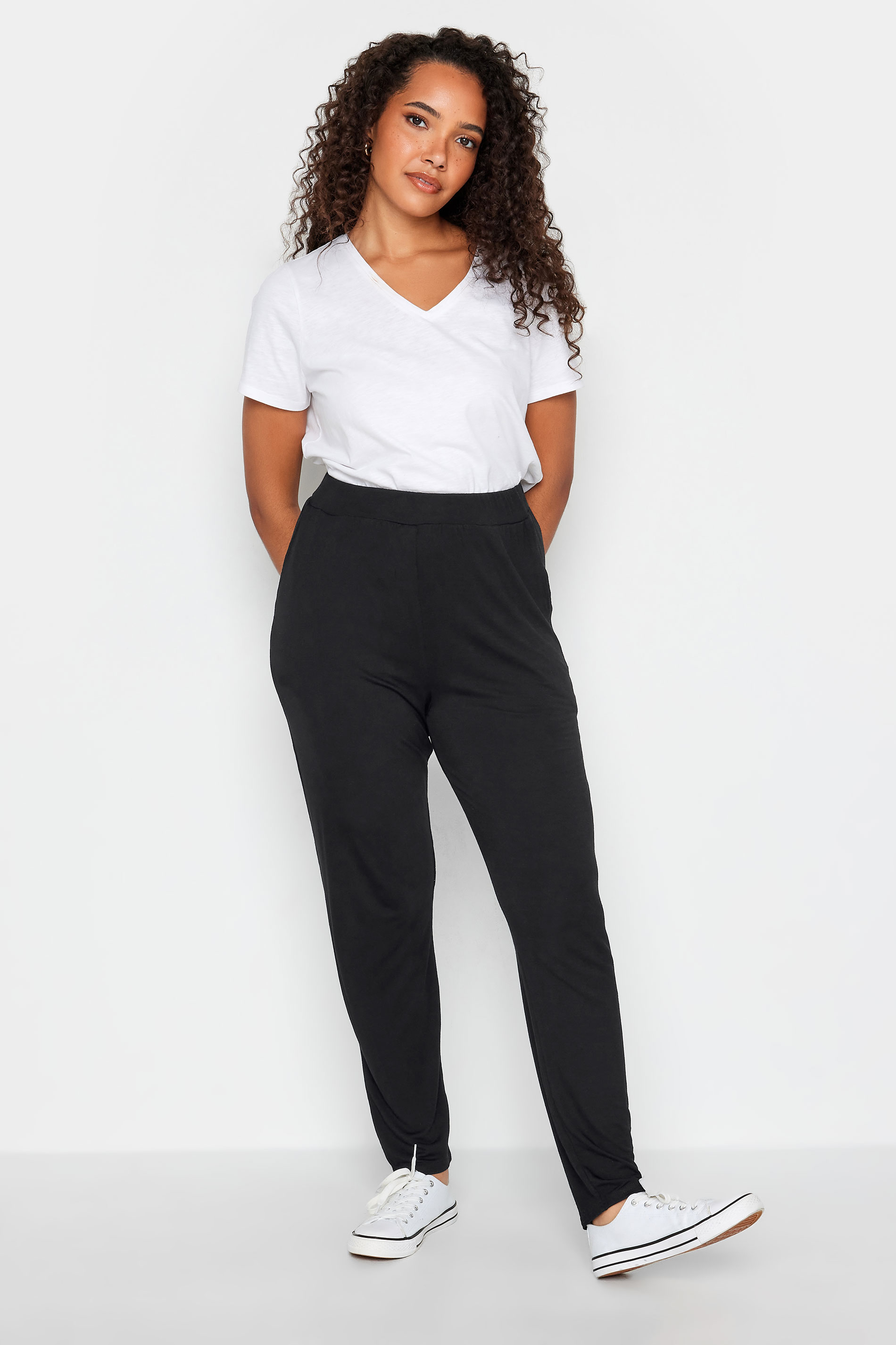 M&Co Black Soft Jersey Hareem Trousers | M&Co 2