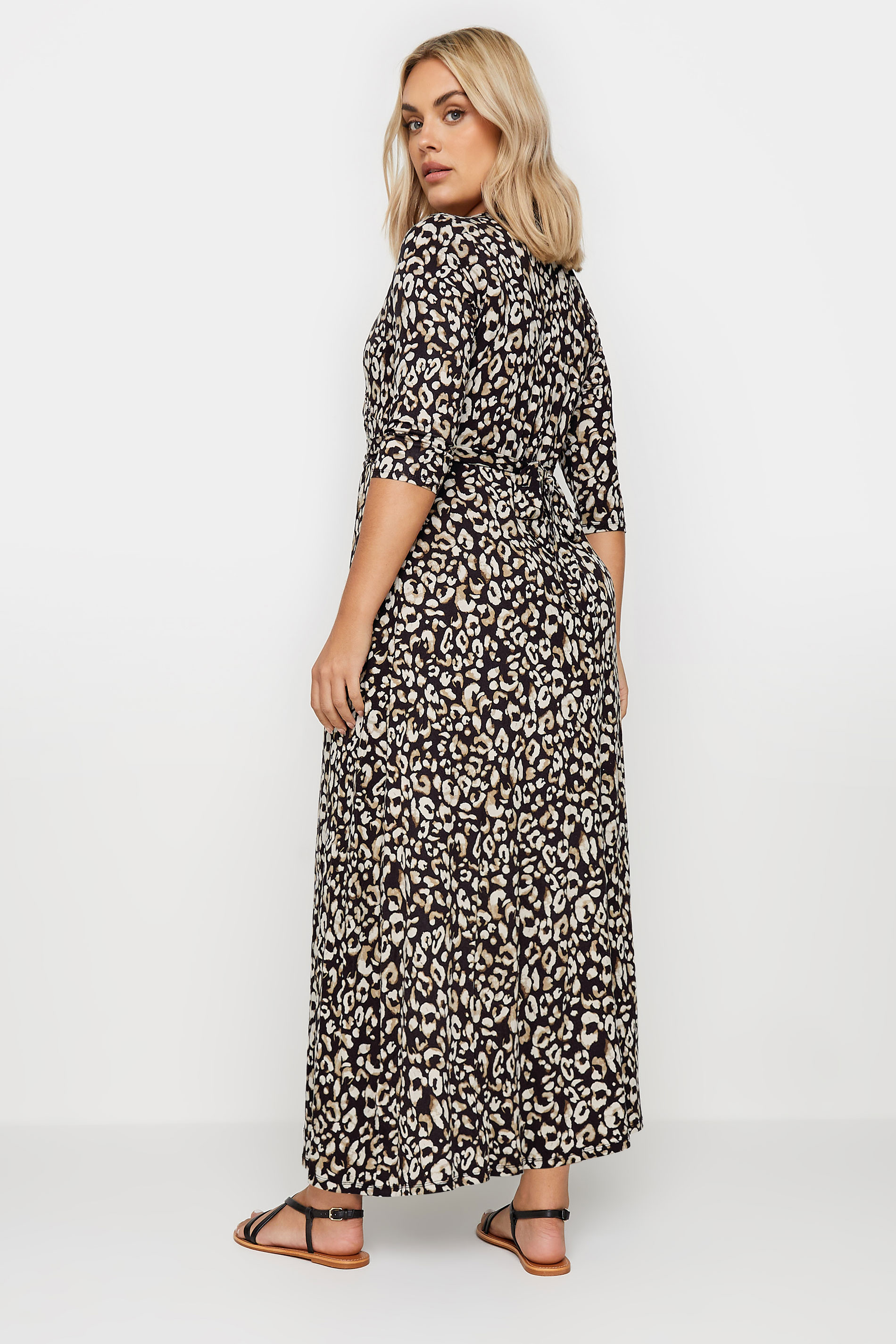 YOURS Plus Size Black Leopard Print Maxi Print | Yours Clothing 3