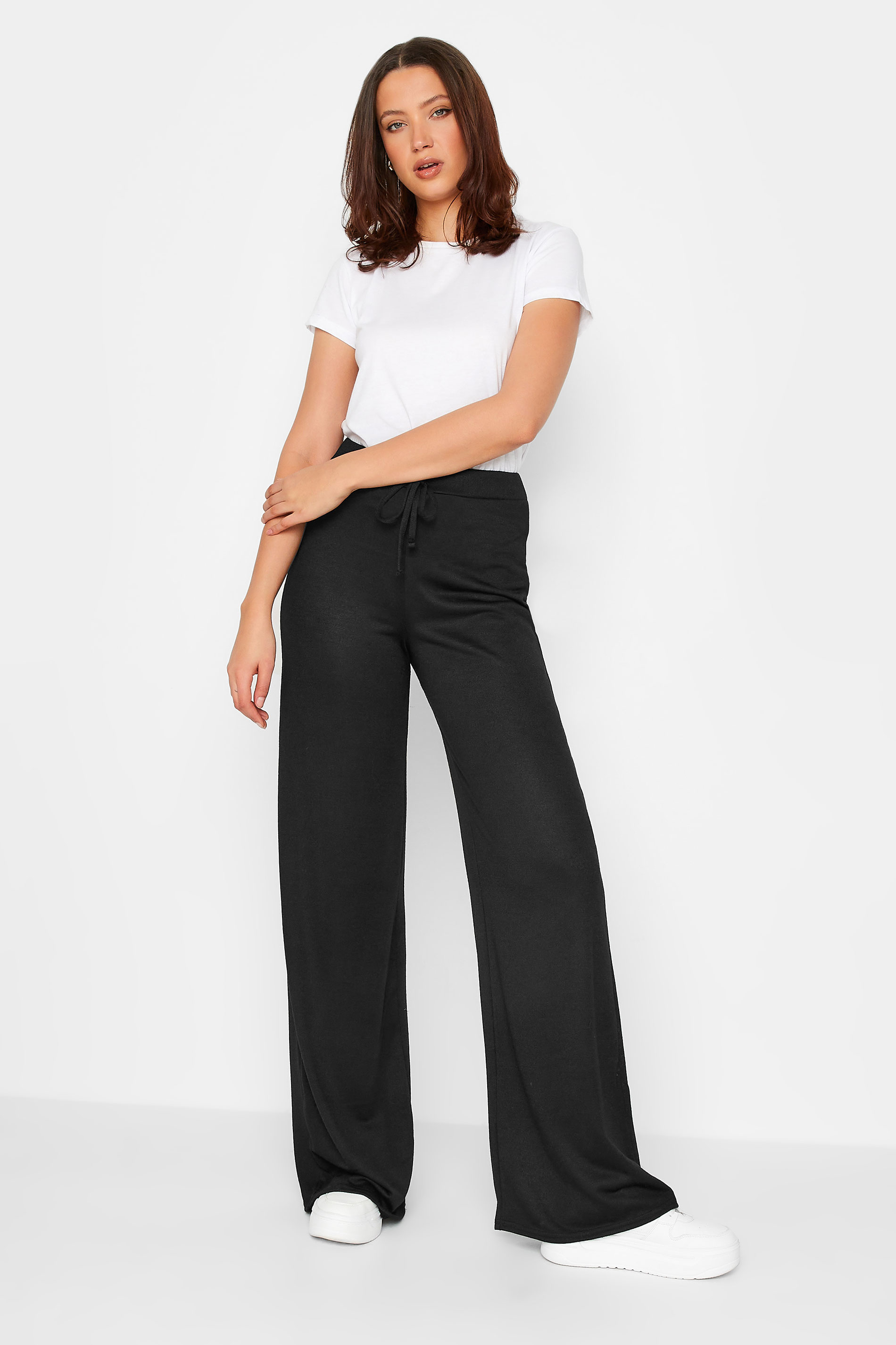 LTS Tall Black Knitted Trousers | Long Tall Sally