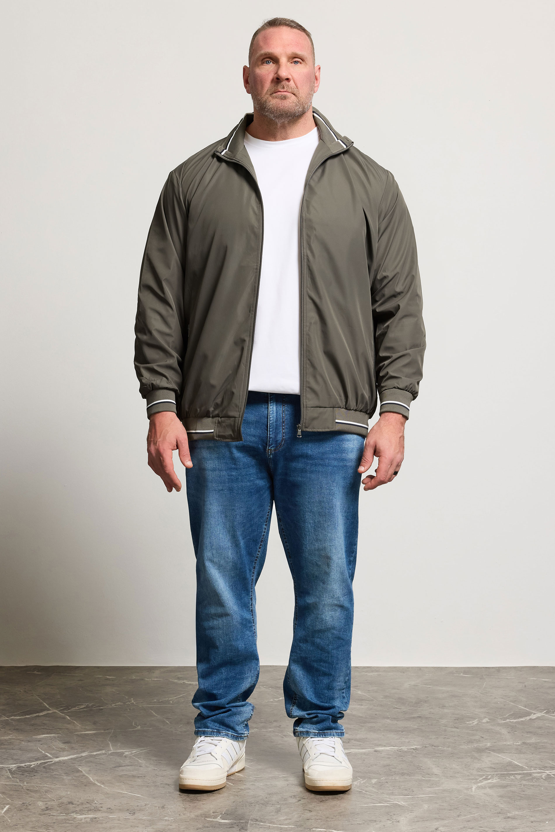 KAM Big & Tall Forest Green Lightweight Harrington Jacket | BadRhino 1