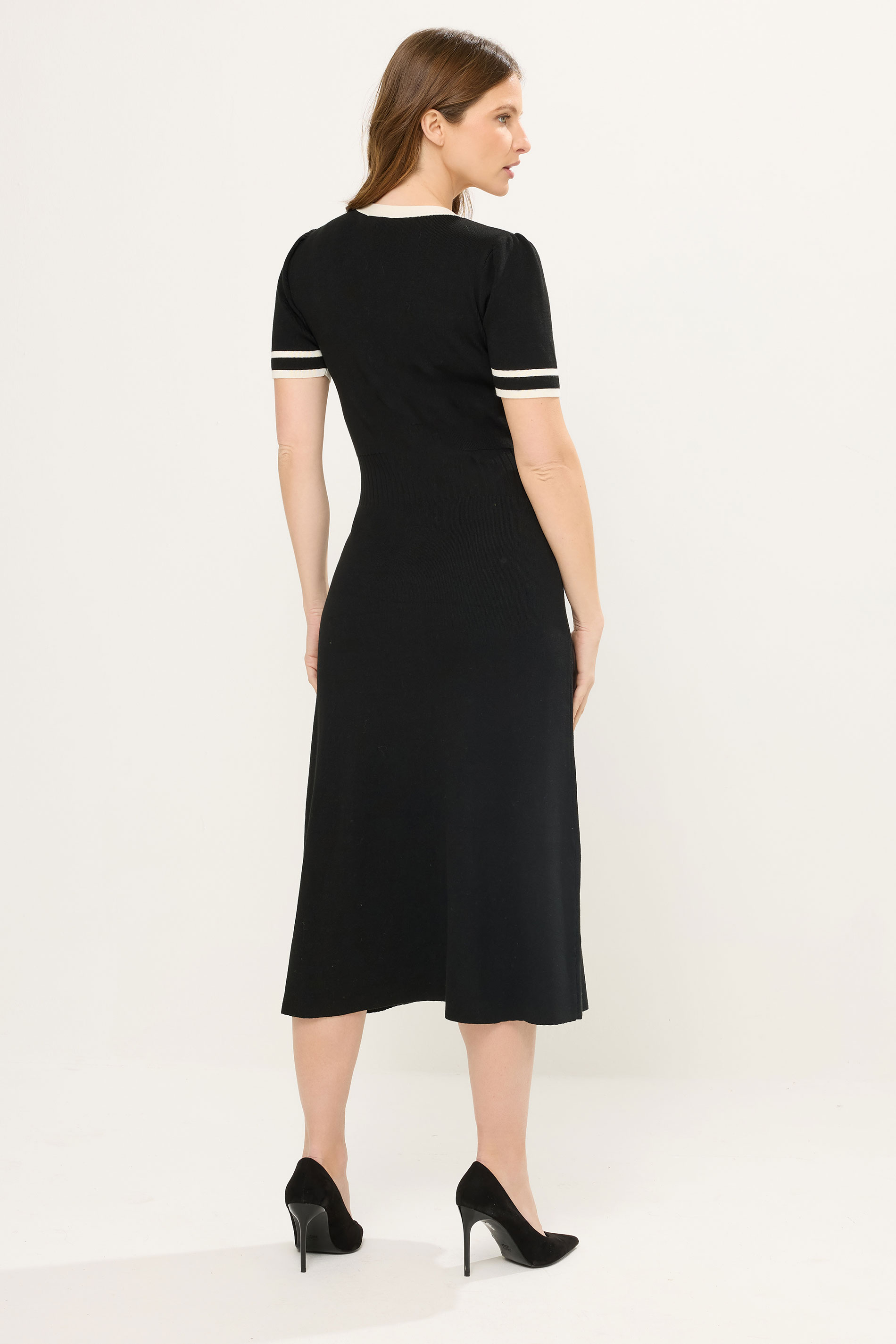 STAR Black Contrast Knitted Dress | StarByJM 4