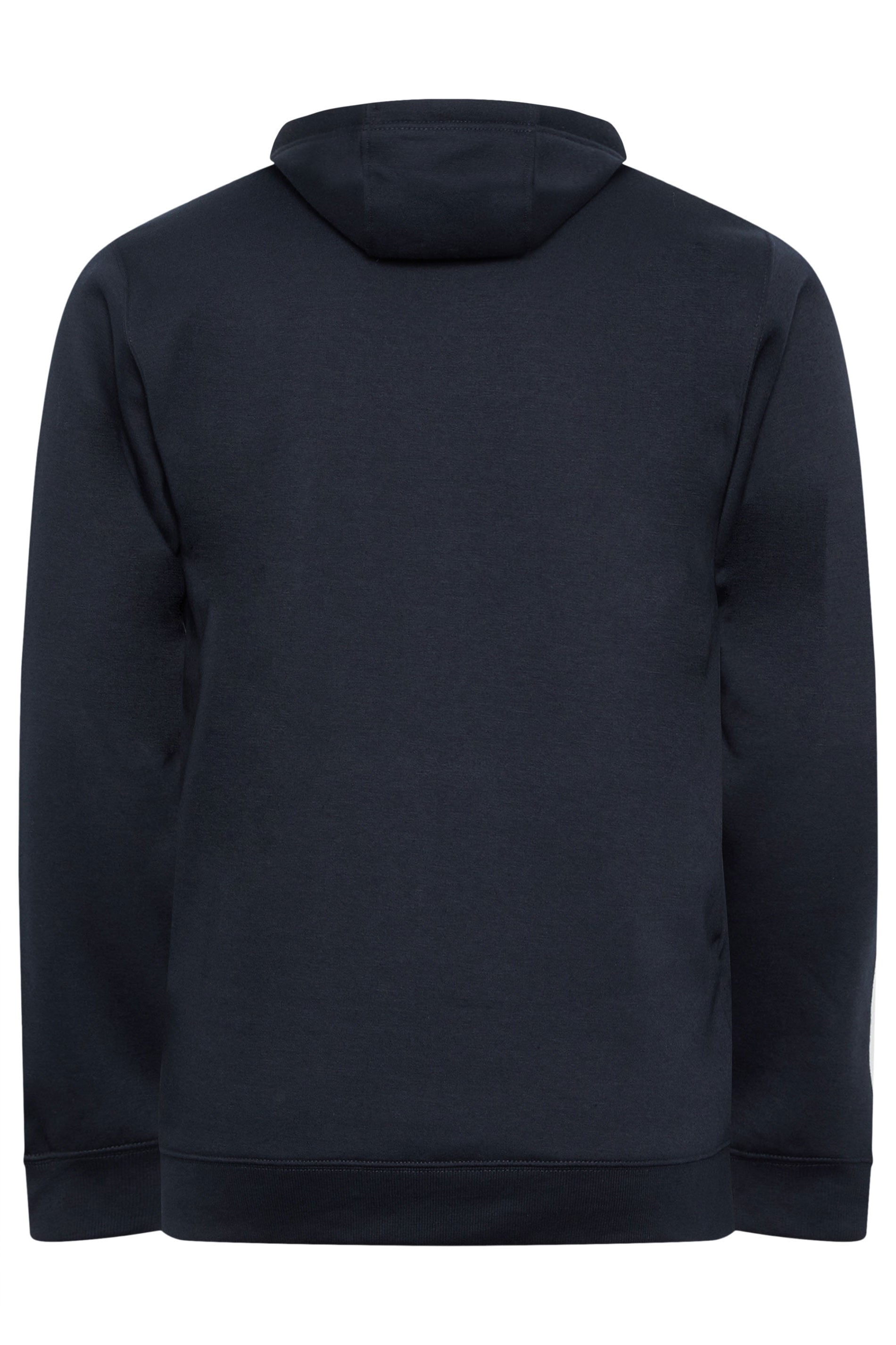BadRhino Big & Tall Navy Blue Zip Through Hoodie | BadRhino  7