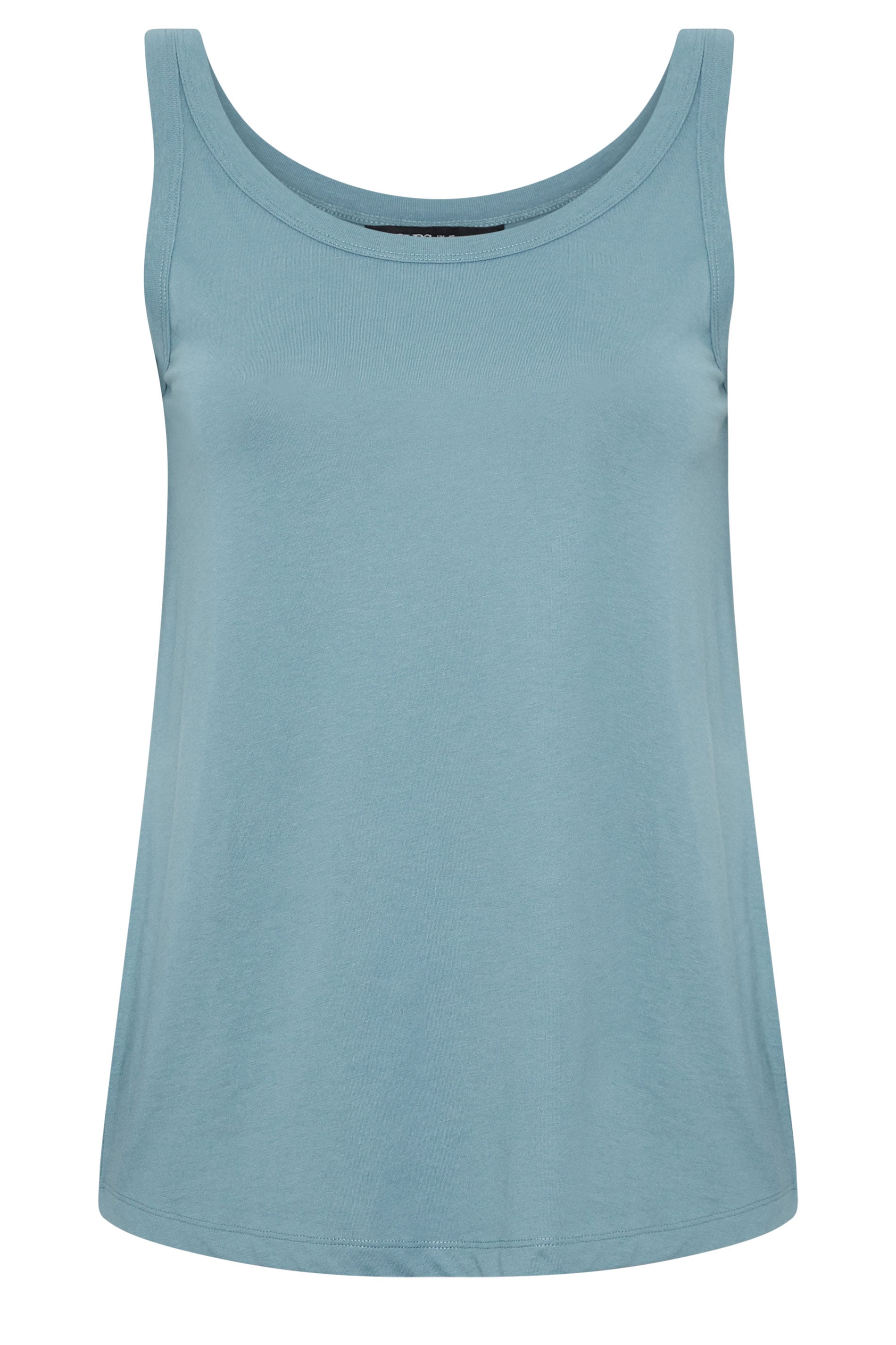 YOURS Plus Size Light Blue Core Basic Vest Top | Yours Clothing 5