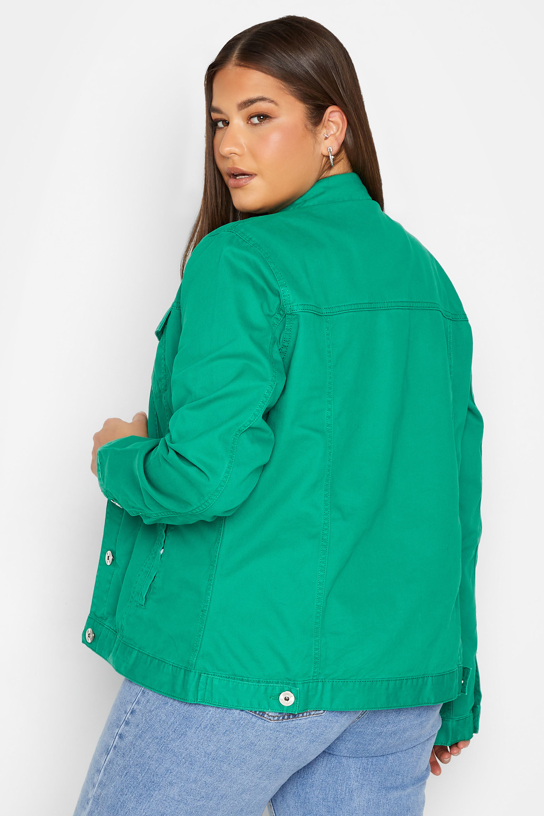 LTS Tall Women's Green Denim Jacket | Long Tall Sally 3