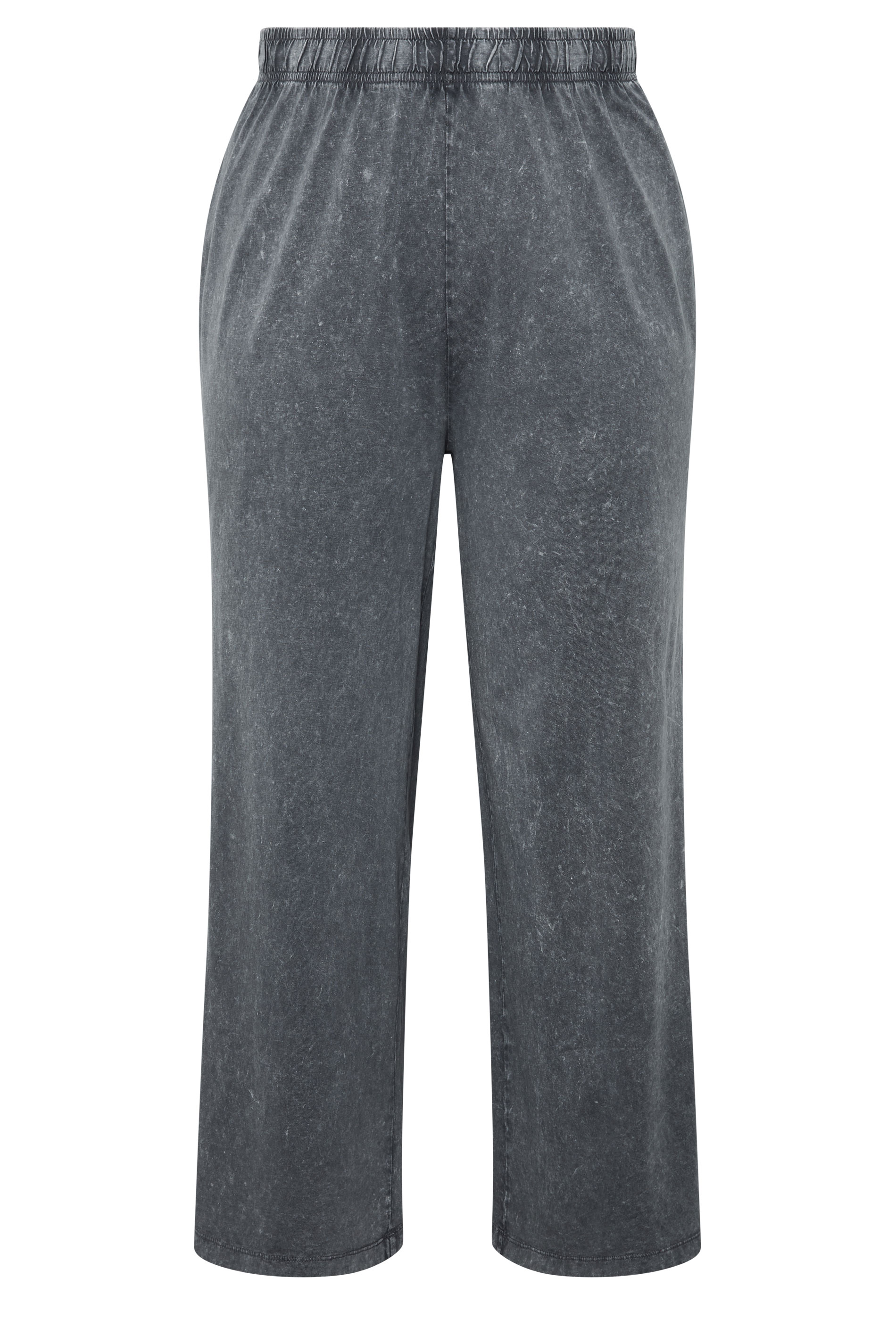 LIMITED COLLECTION Plus Size Grey Acid Wash Wide Leg Trousers | Yours Clothing 5