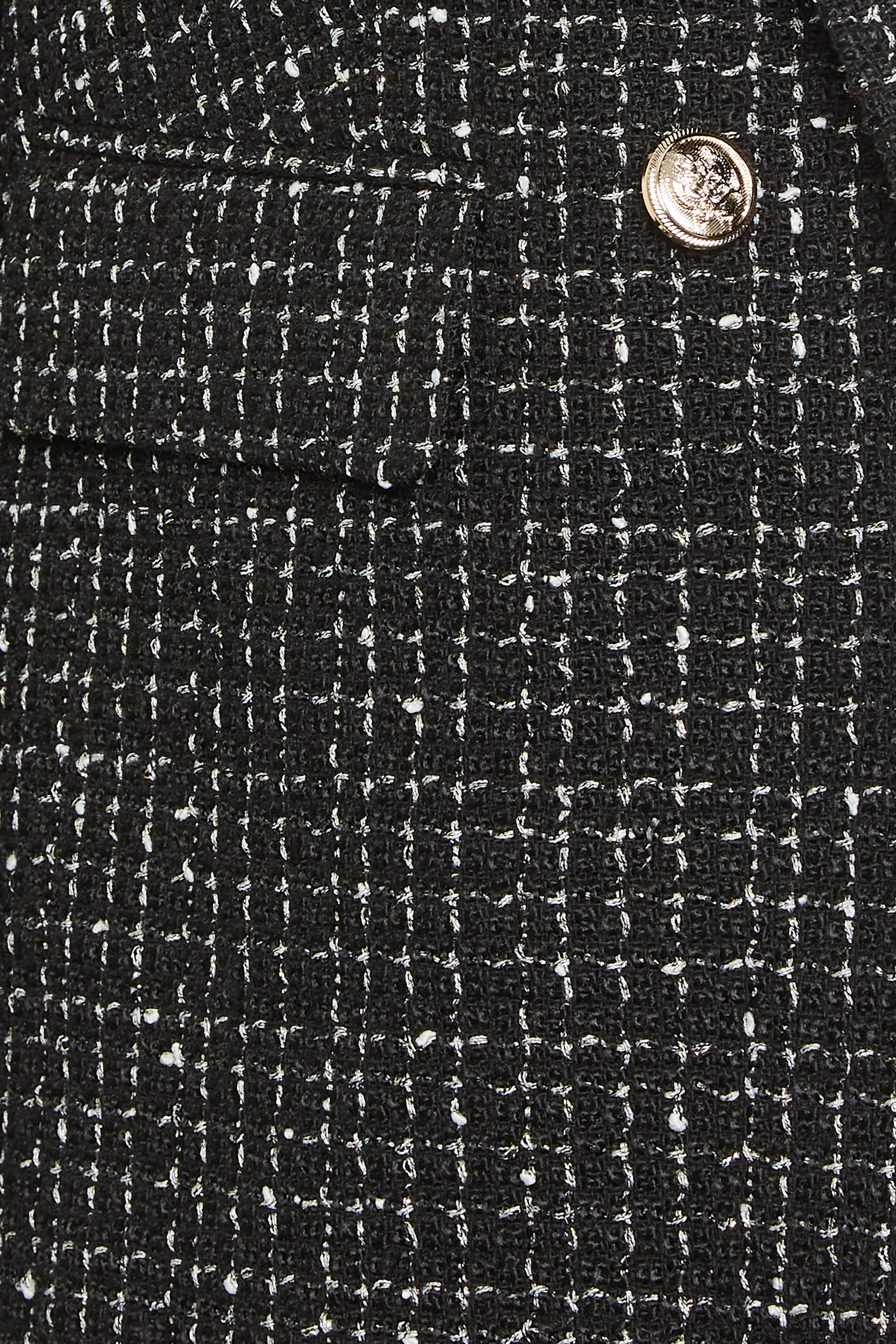 Chanel Black Tweed Jacket with Sequins Size 36 (4)