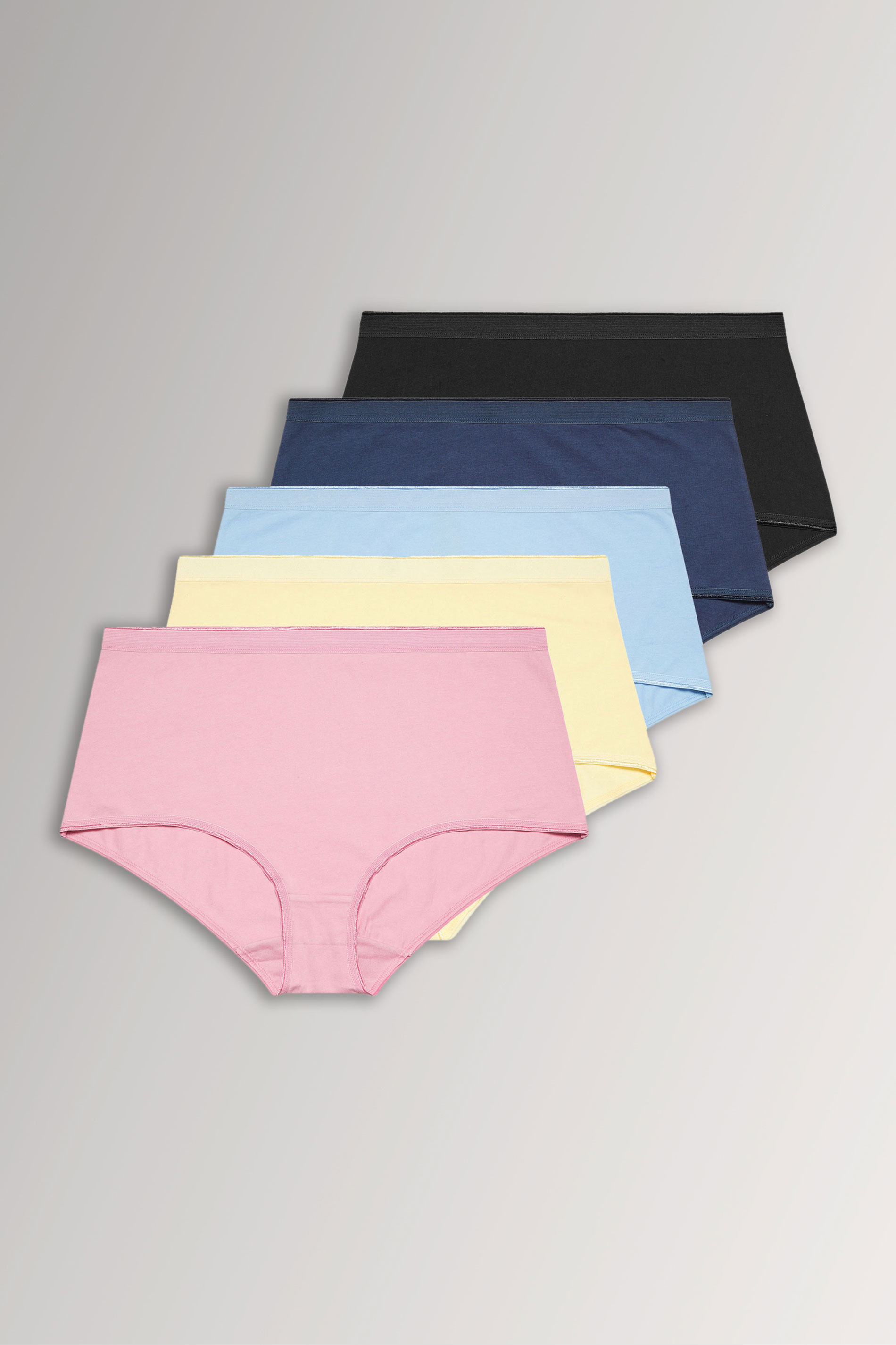 YOURSET 5 PACK Plus Size Blue Pastel Full Briefs | Yours Clothing 3