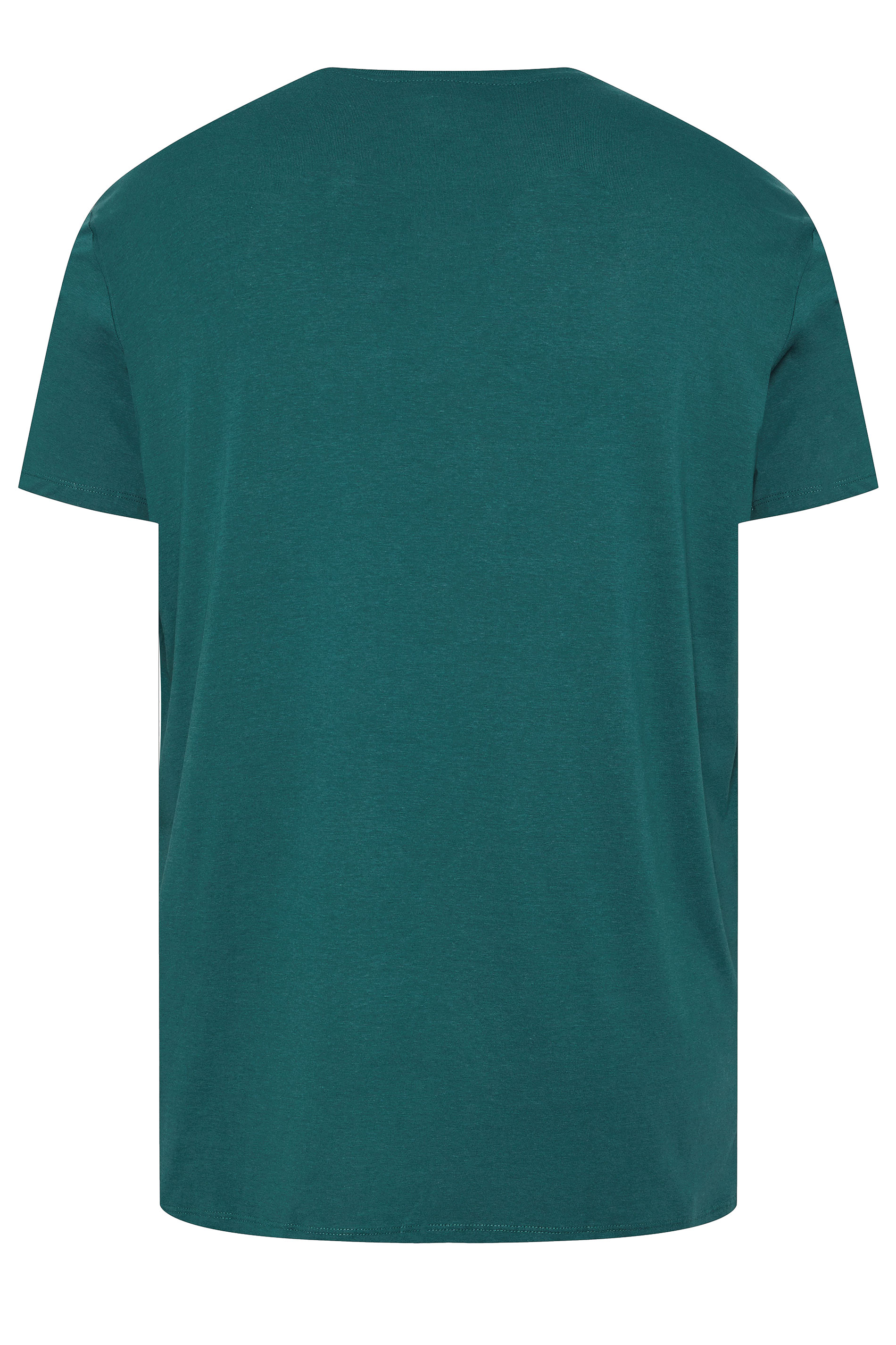 JACK & JONES Big & Tall 5 PACK Blue/Navy Blue/Green/Off-White/Black T-Shirts | BadRhino 10