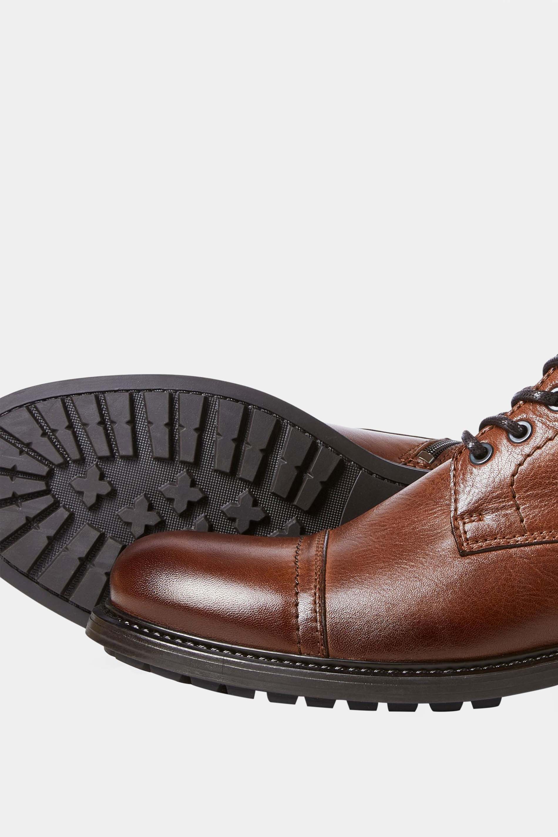 JACK & JONES Big & Tall Brown Leather Boots | BadRhino 3