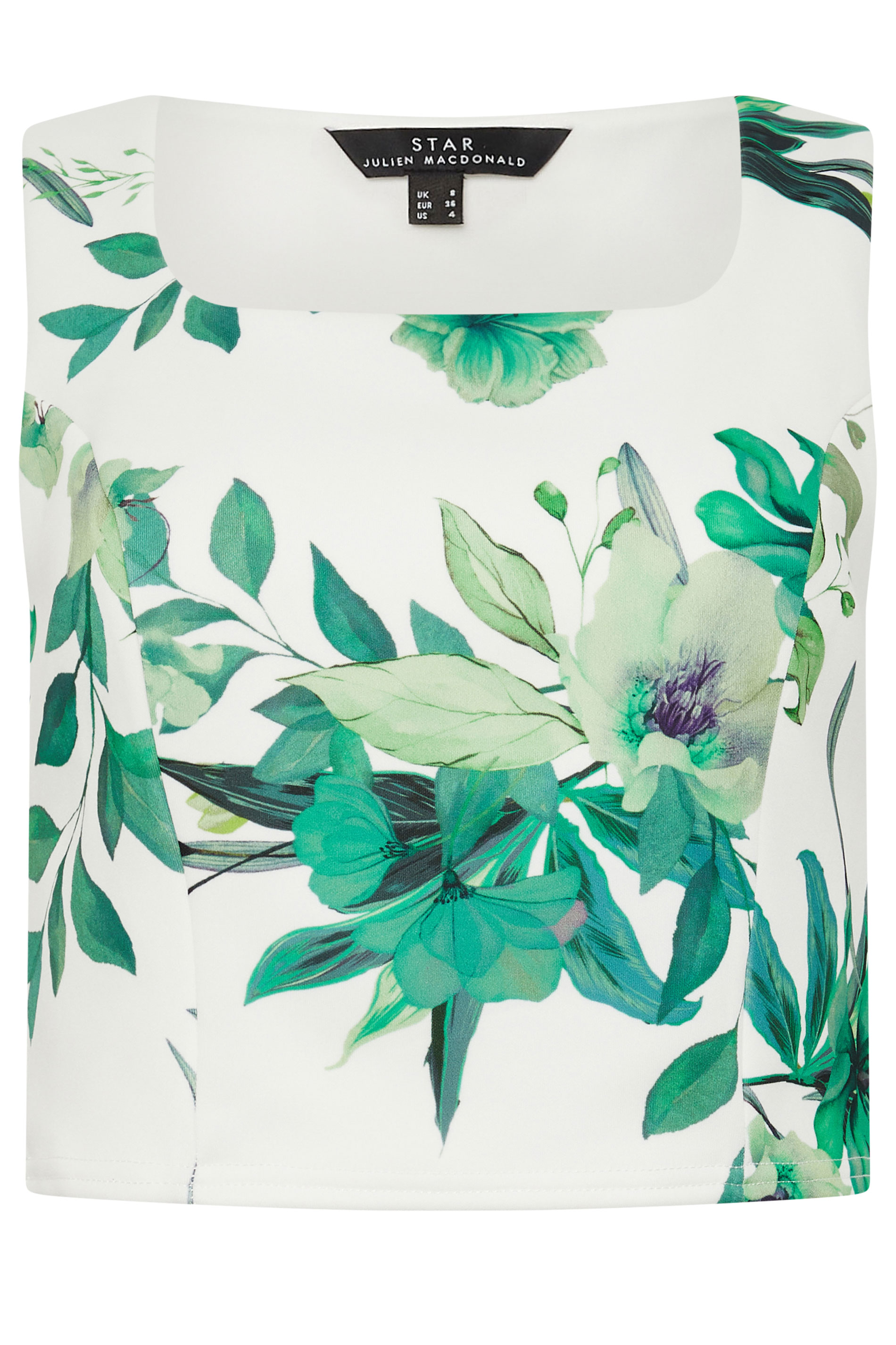 STAR White Floral Scuba Vest Top | StarByJM 5