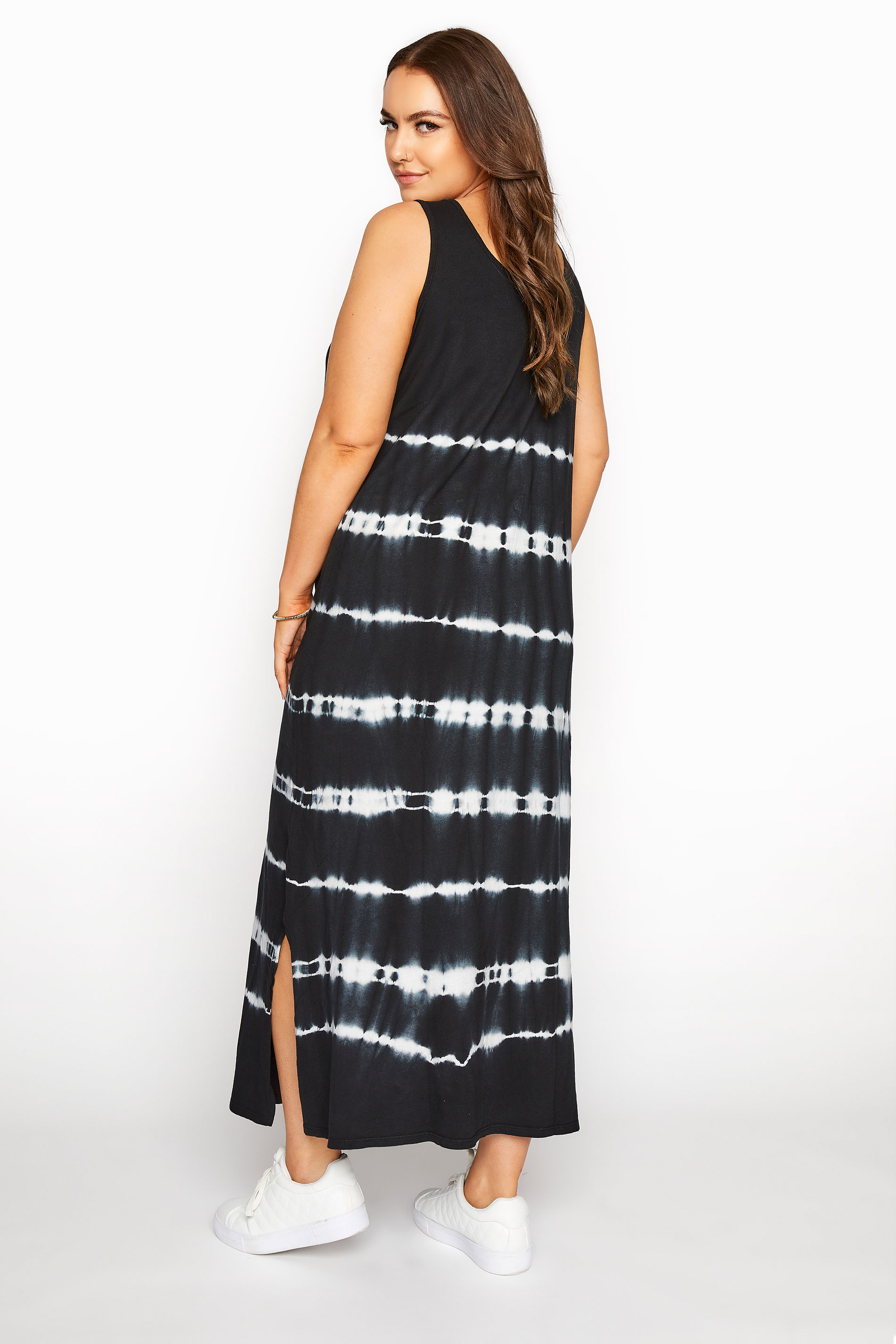 Plus Size Black Tie Dye Maxi Dress | Yours Clothing 3