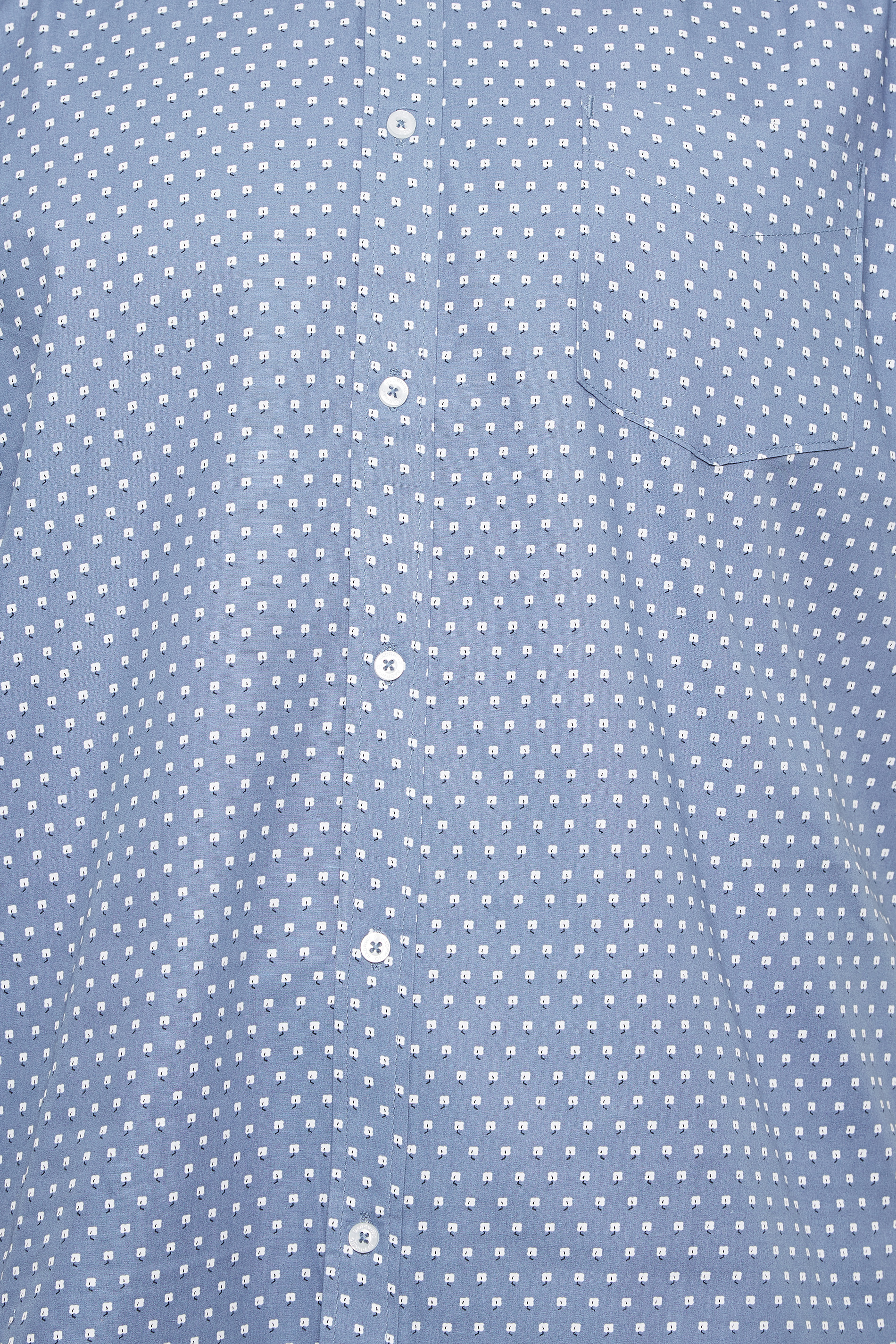 BadRhino Big & Tall Mens Plus Size Blue Floral Short Sleeve Shirt | BadRhino 2
