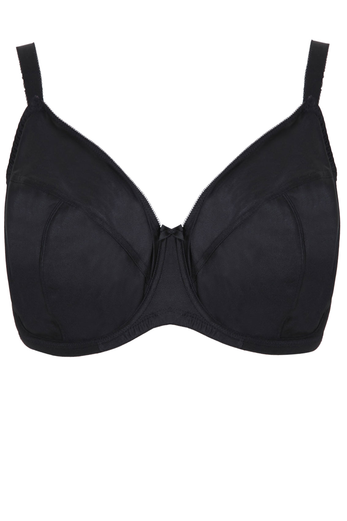 Black Smooth Classic Non-Padded Underwired Full Cup Bra | Yours Clothing 2