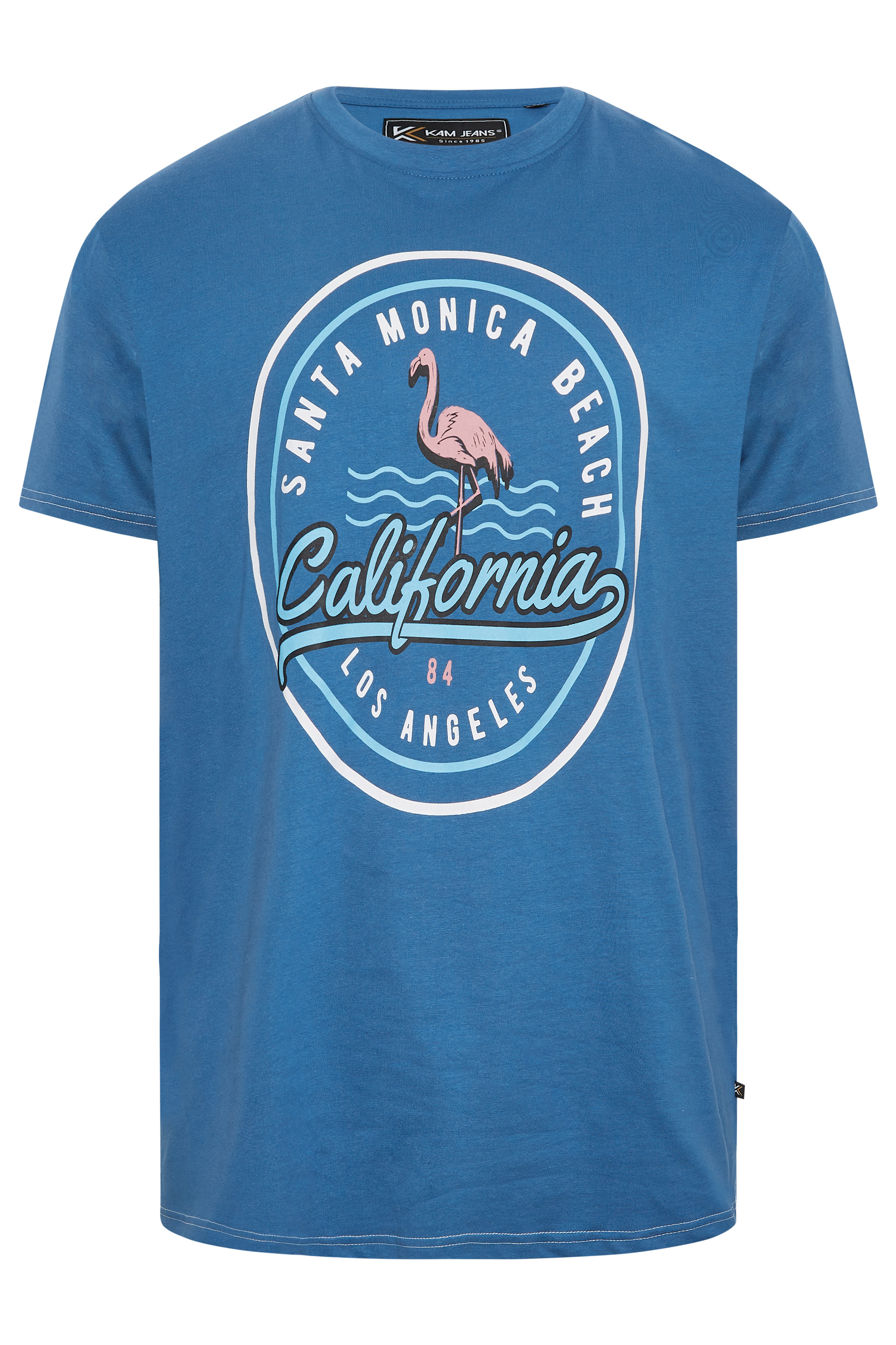 KAM Big & Tall Blue California Short Sleeve T-Shirt | BadRhino 3