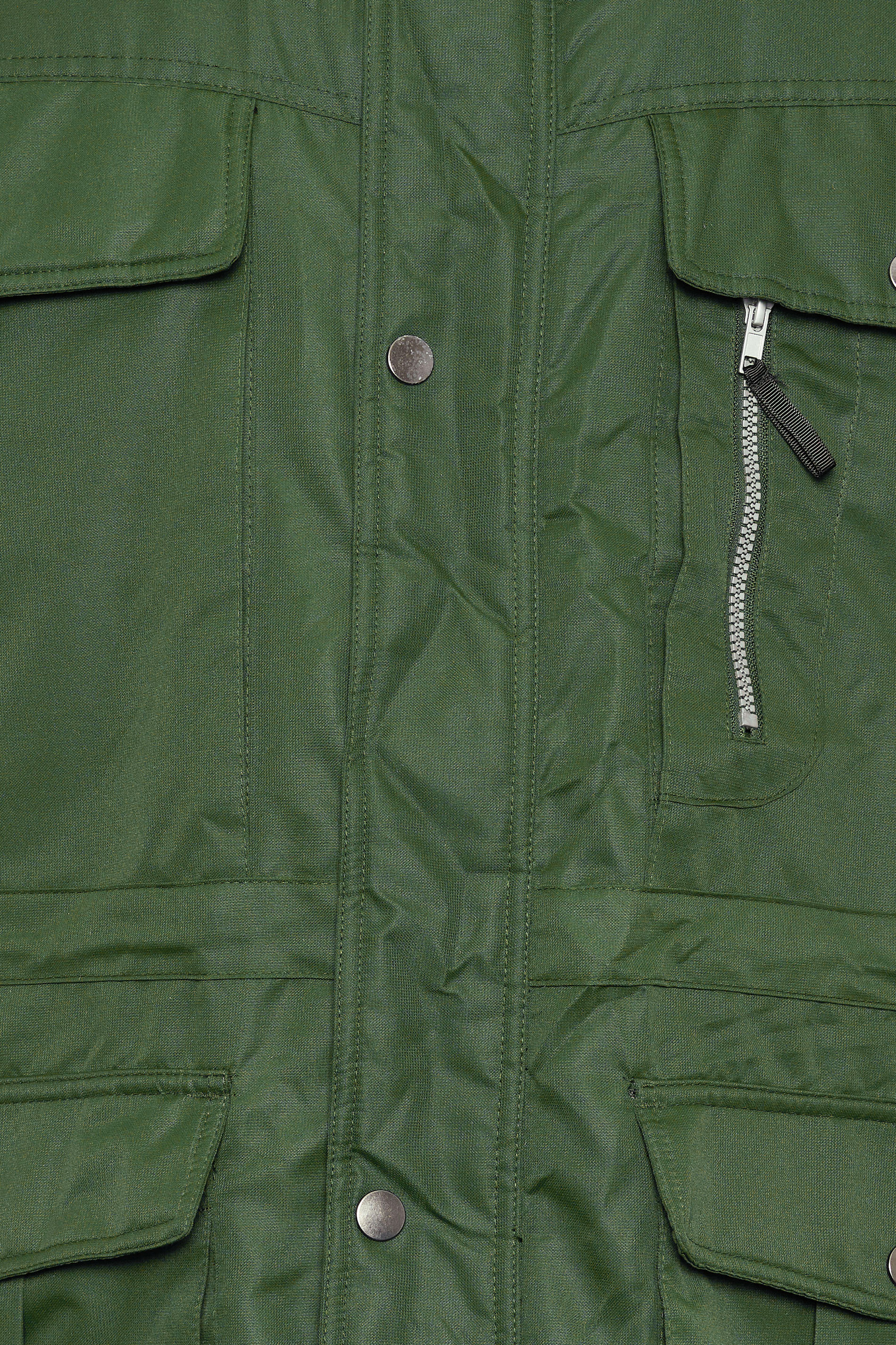 BadRhino Big & Tall Green Fleece Lined Hooded Coat | BadRhino 3
