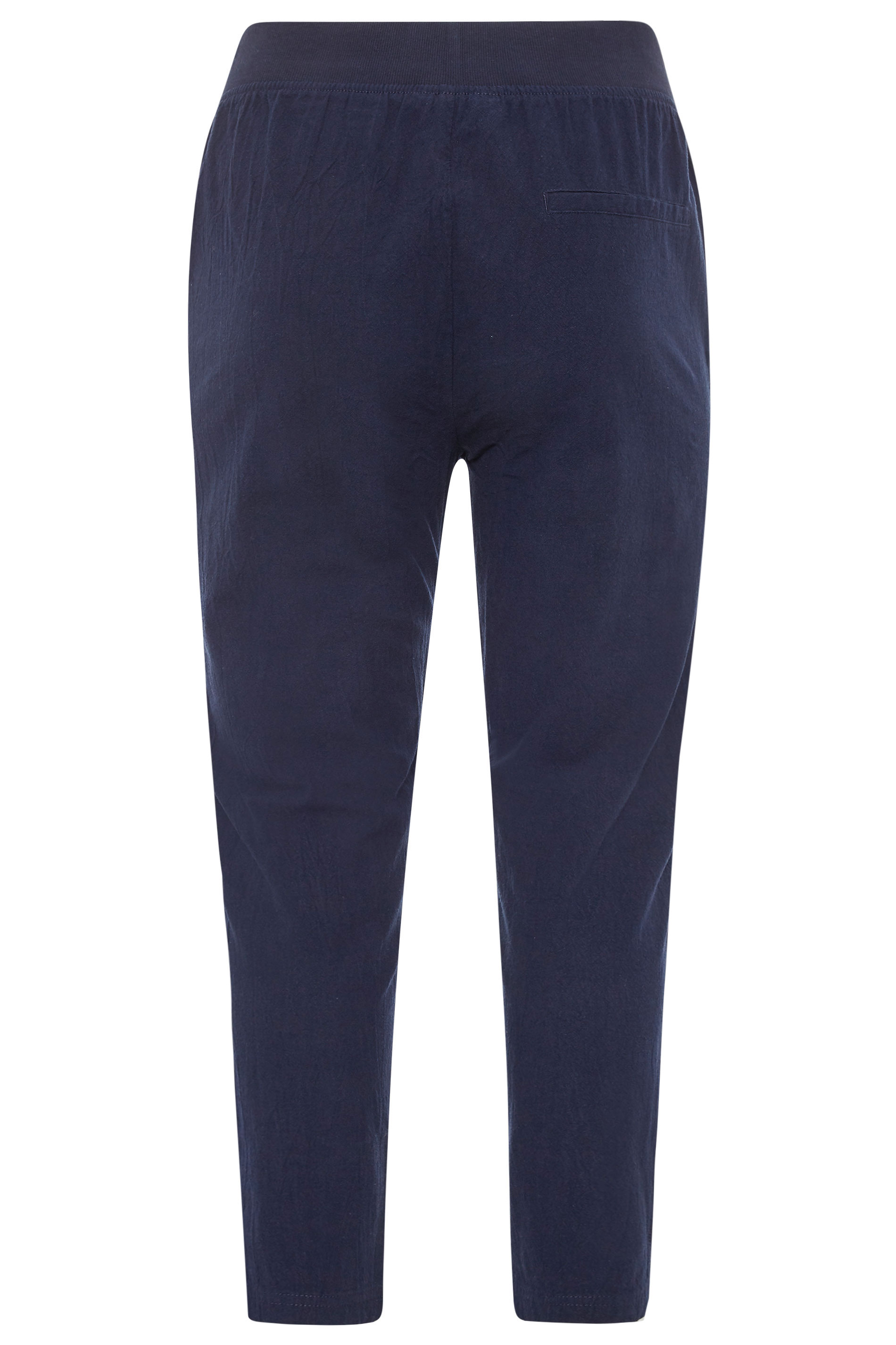 Grande taille  Pantalons Grande taille  Joggings | Jogging Bleu Marine en Coton - QX24977