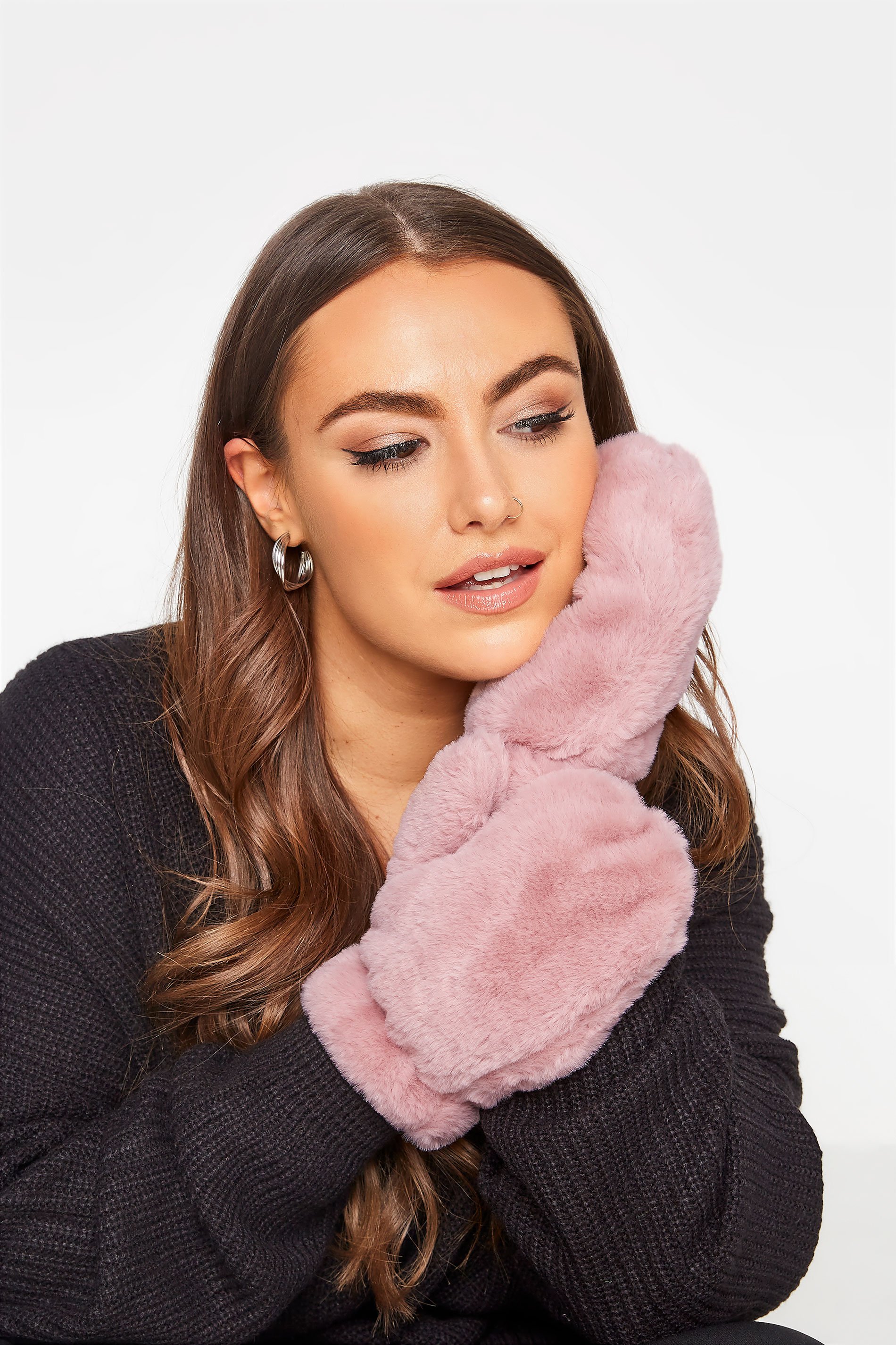 faux fur gloves