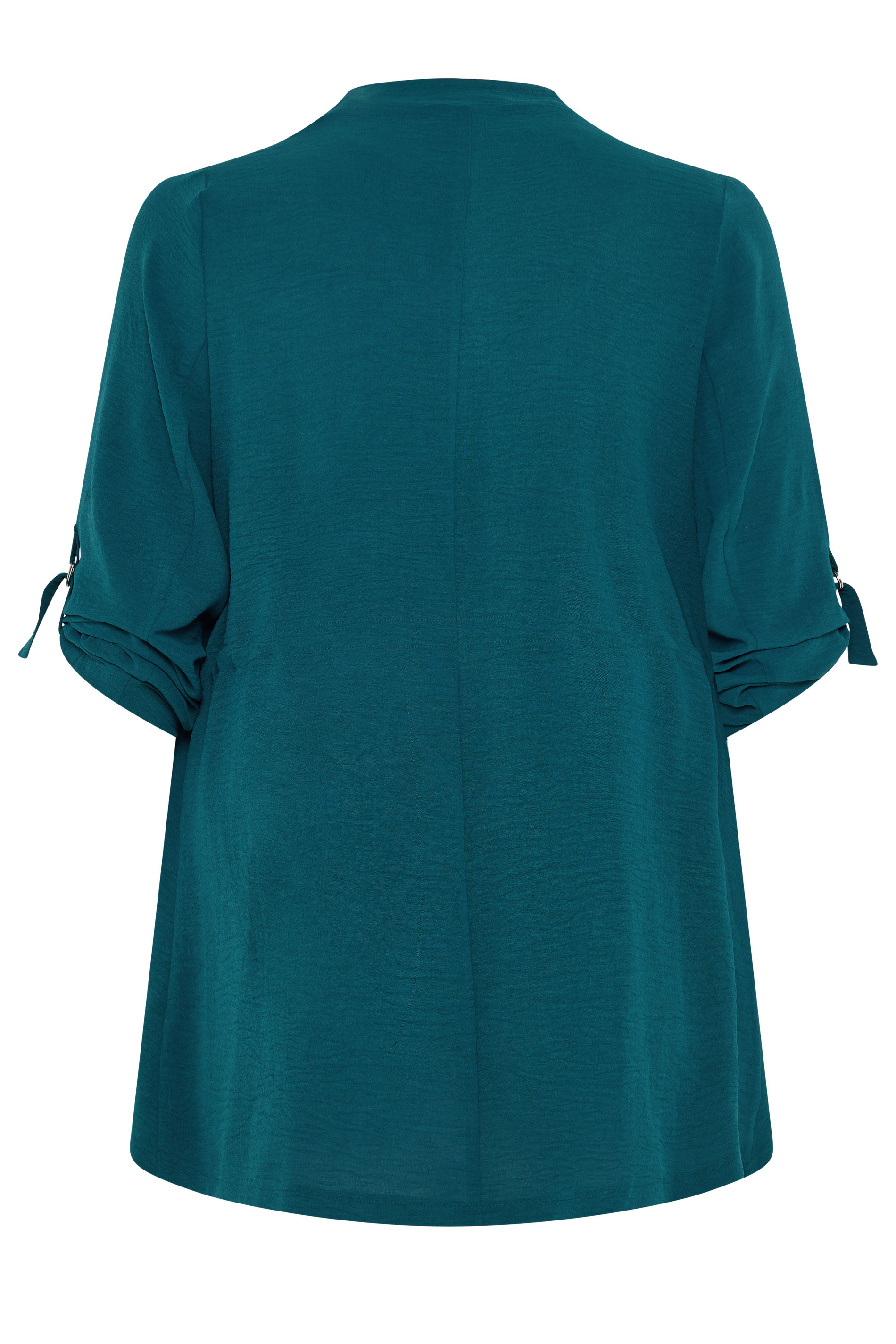 EVANS Plus Size Teal Green Lightweight Waterfall Jacket | Evans 6