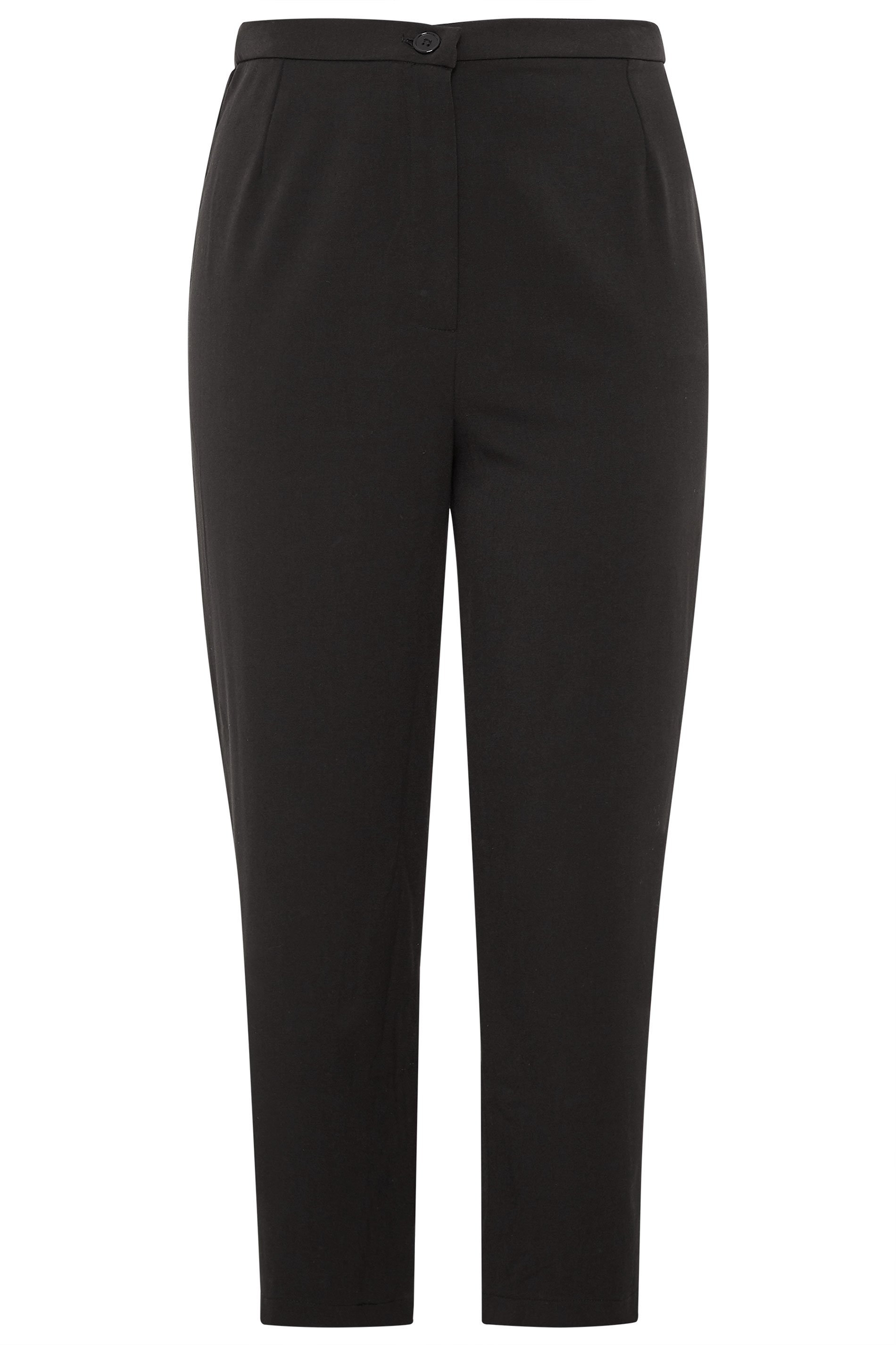 Black Straight Leg Trousers | Yours Clothing