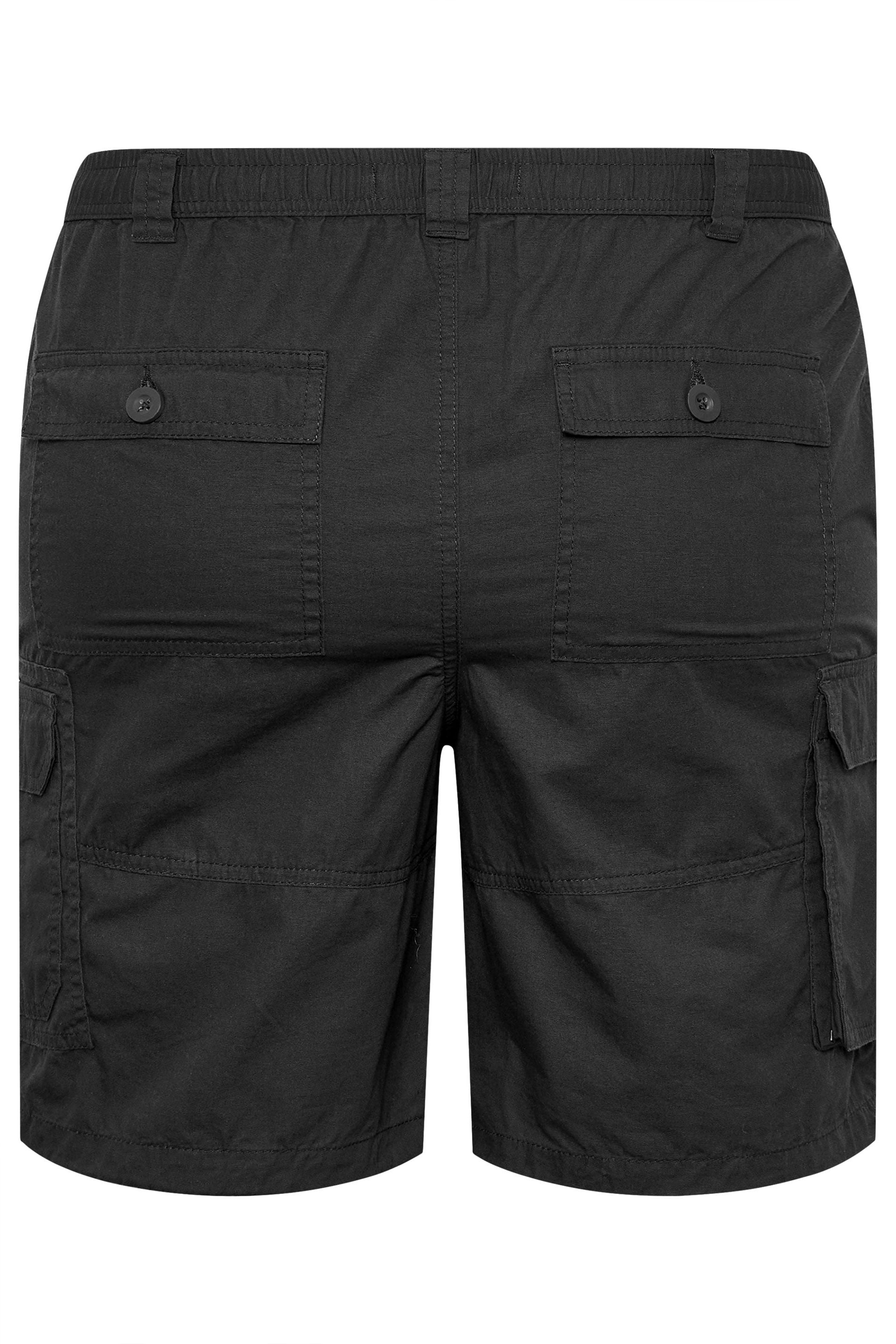 BadRhino Big & Tall Black Lightweight Cargo Shorts | BadRhino 6