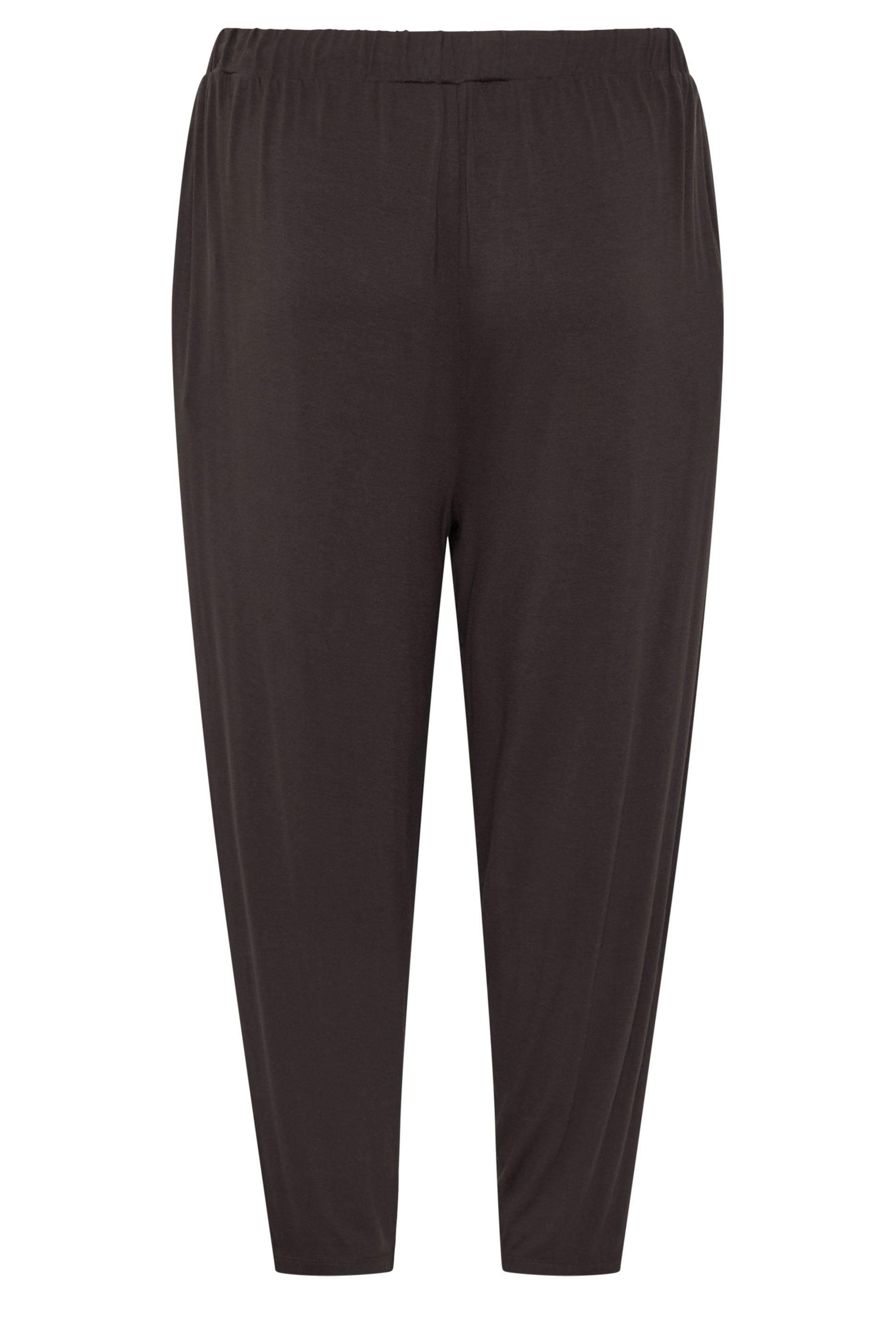 YOURS Plus Size Brown Wide Leg Seam Joggers | Yours Clothing 6