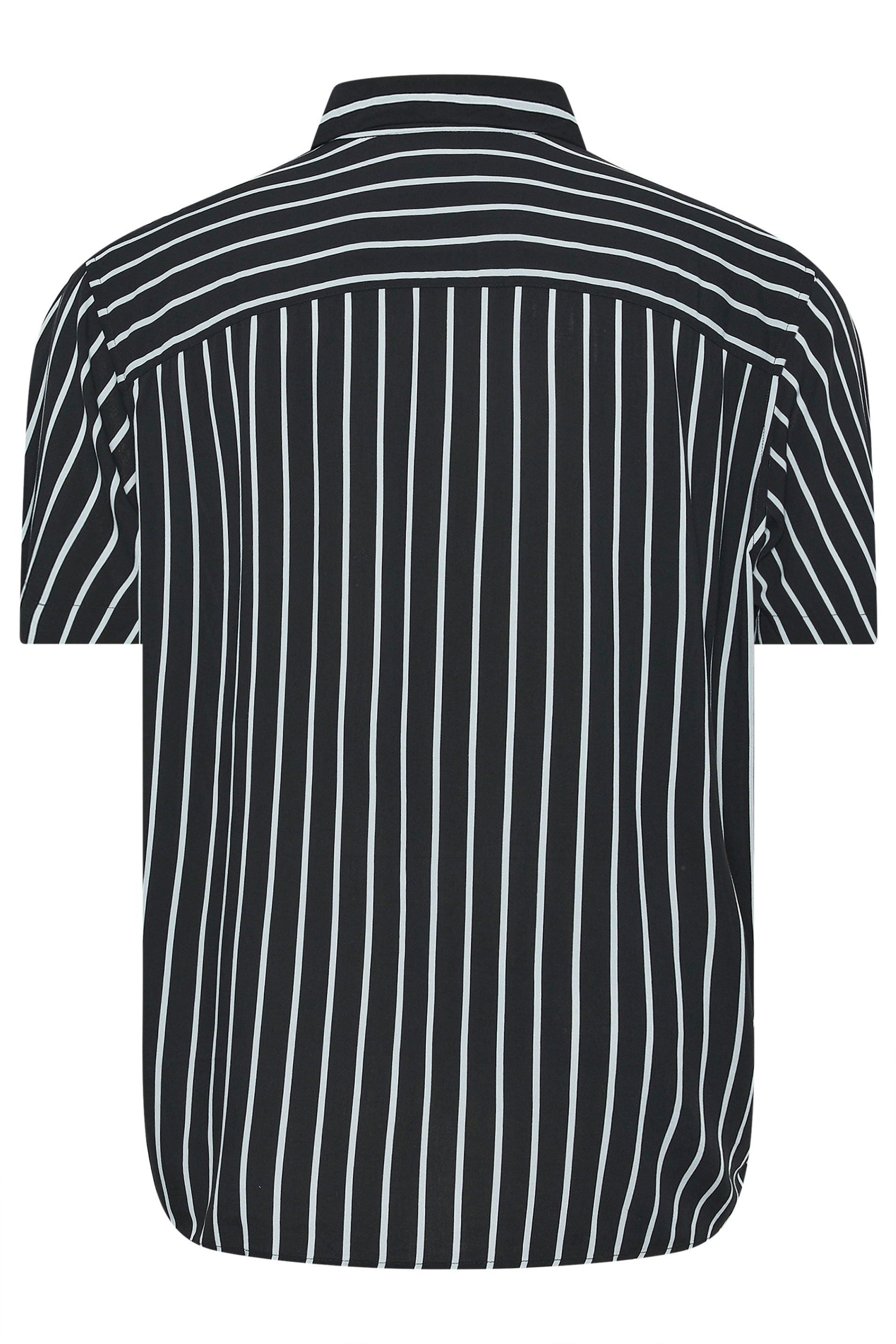JACK & JONES Big & Tall Black Stripe Resort Shirt | BadRhino 4