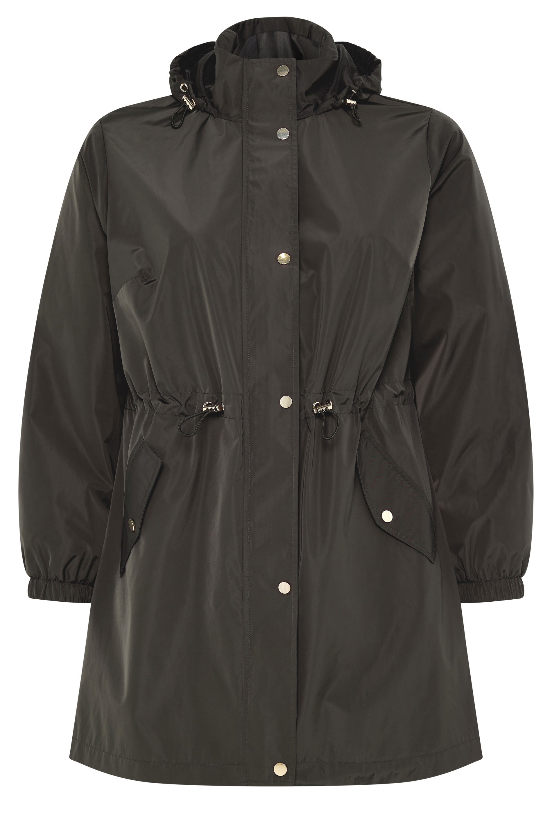 EVANS Plus Size Chocolate Brown Lightweight Rain Jacket | Evans 1
