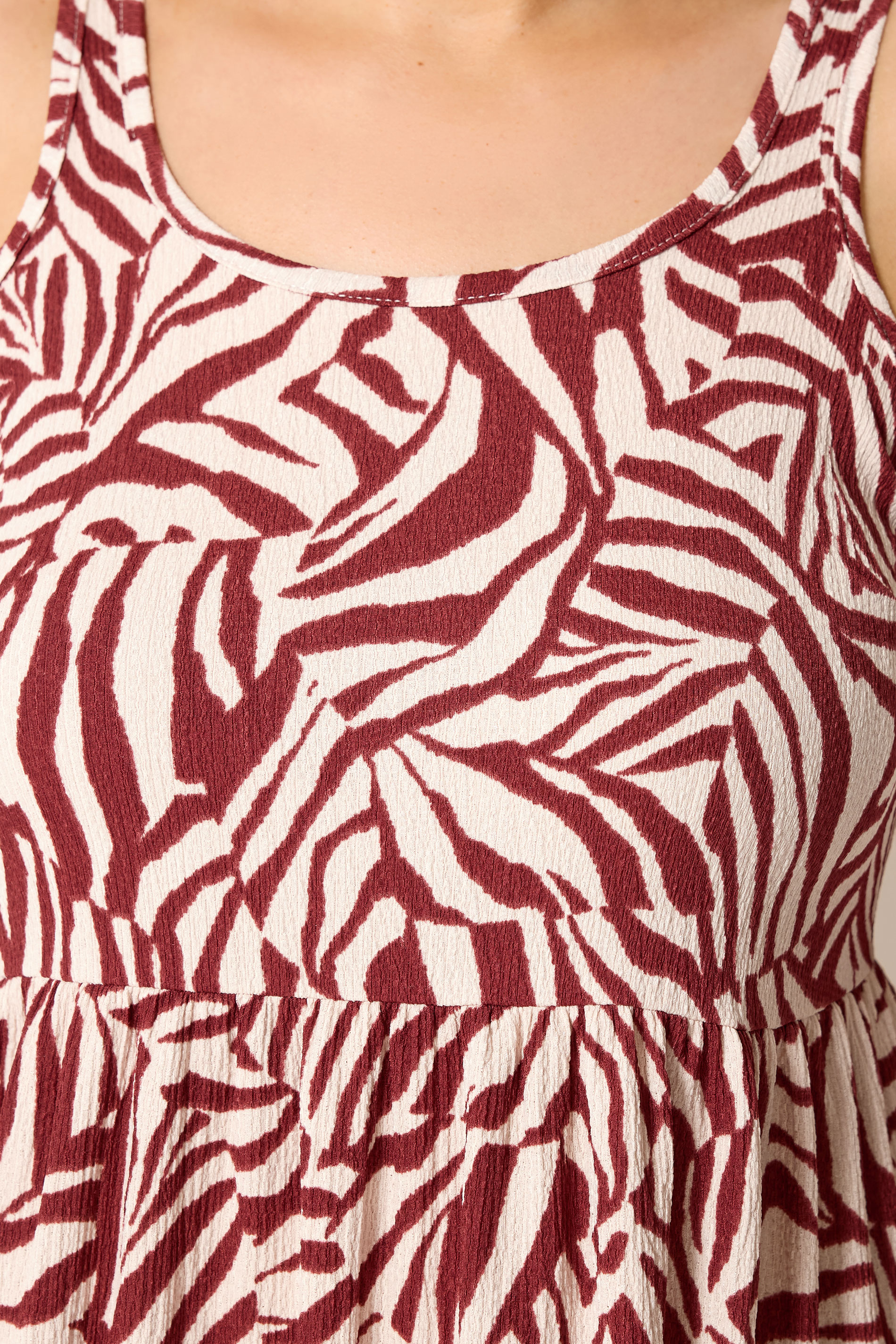 YOURS Plus Size Orange Zebra Textured Smock Dress | Yours Clothing 4