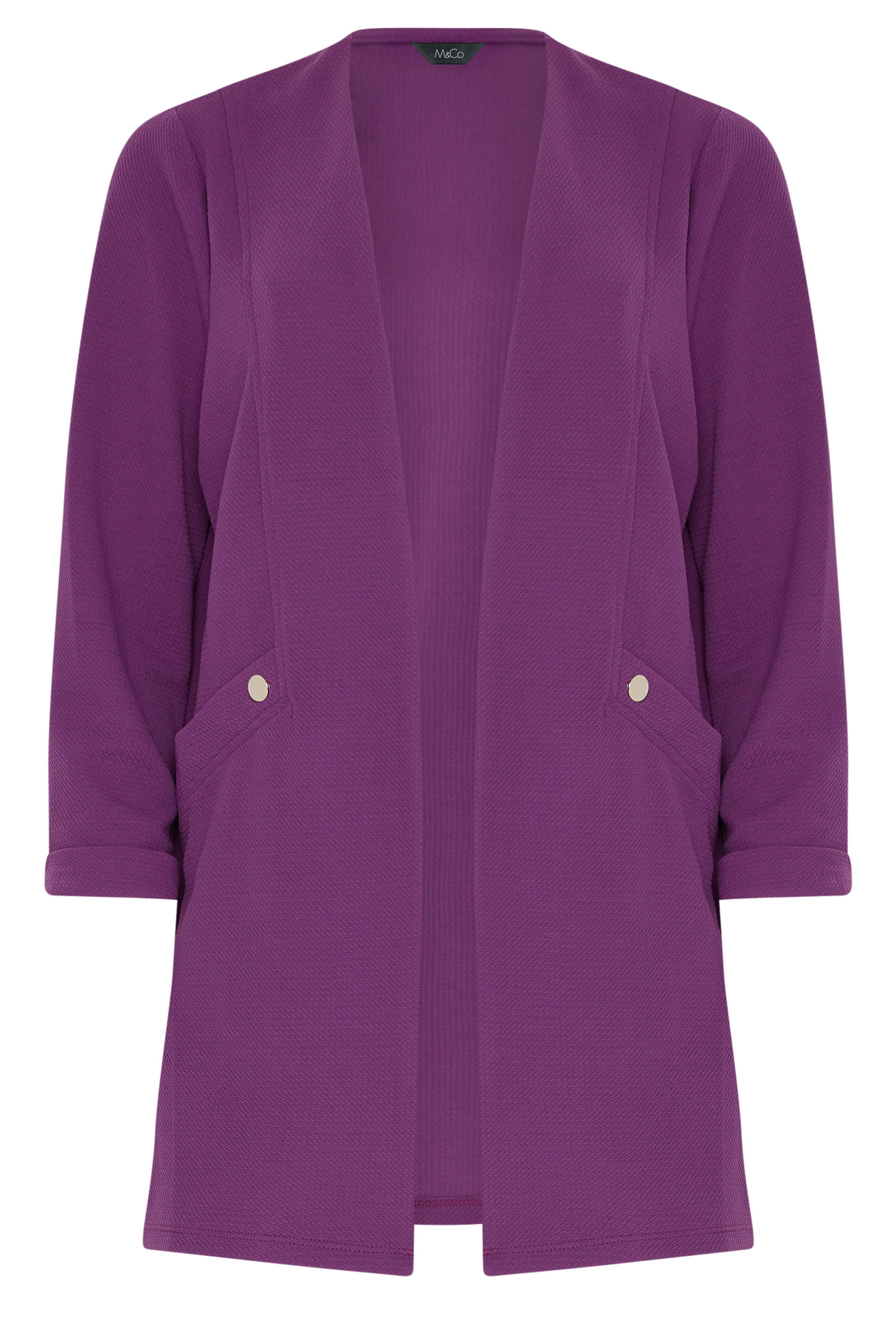 M&Co Purple Textured Jersey Jacket | M&Co 5