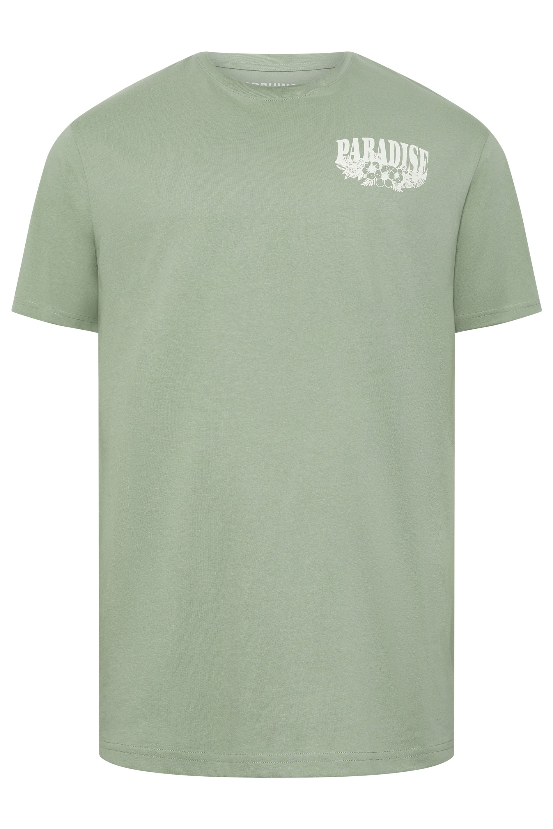 BadRhino Big & Tall Green 'Paradise' Graphic T-Shirt | BadRhino 5