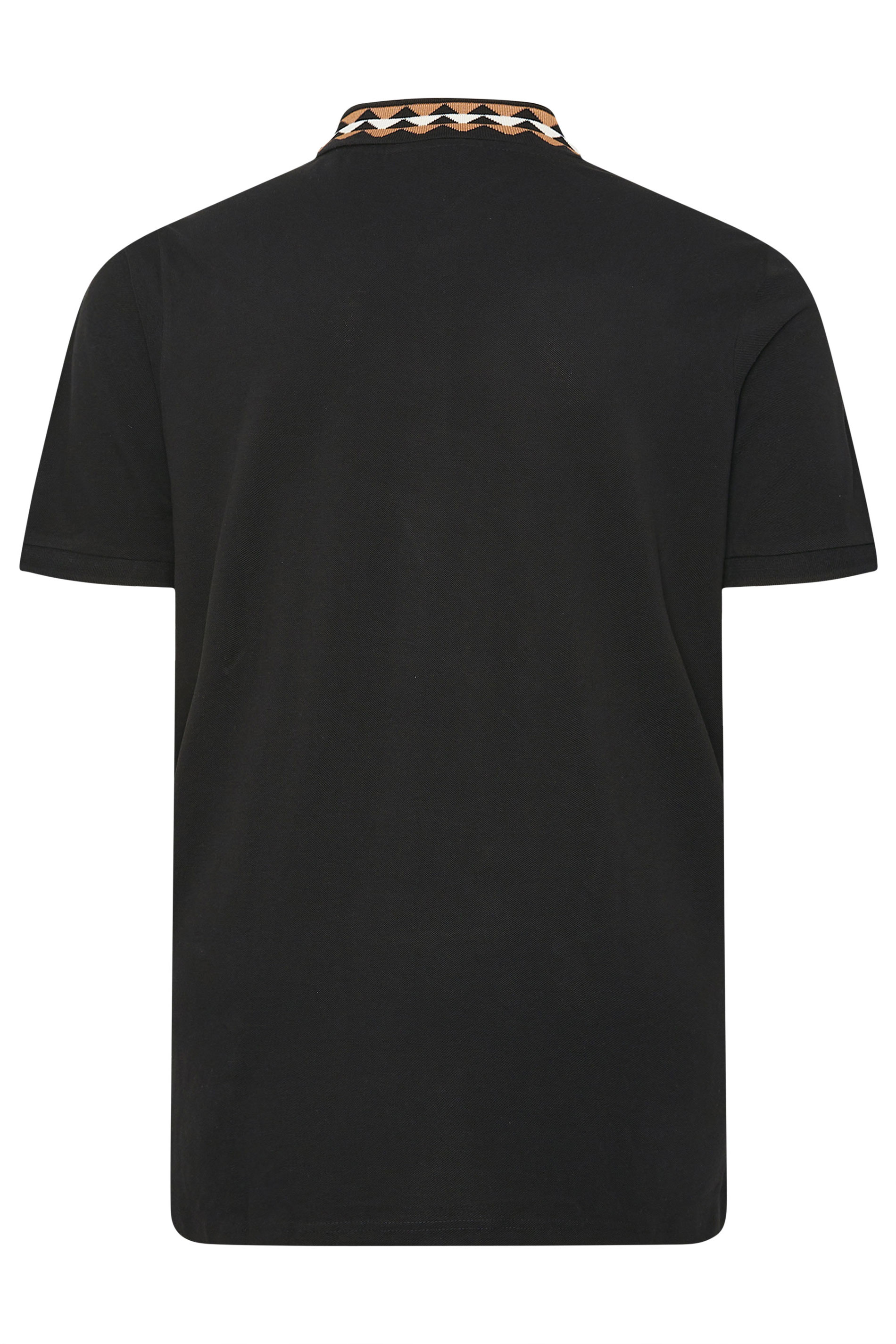 Ben Sherman Big & Tall Black Pique Polo Shirt | BadRhino 4